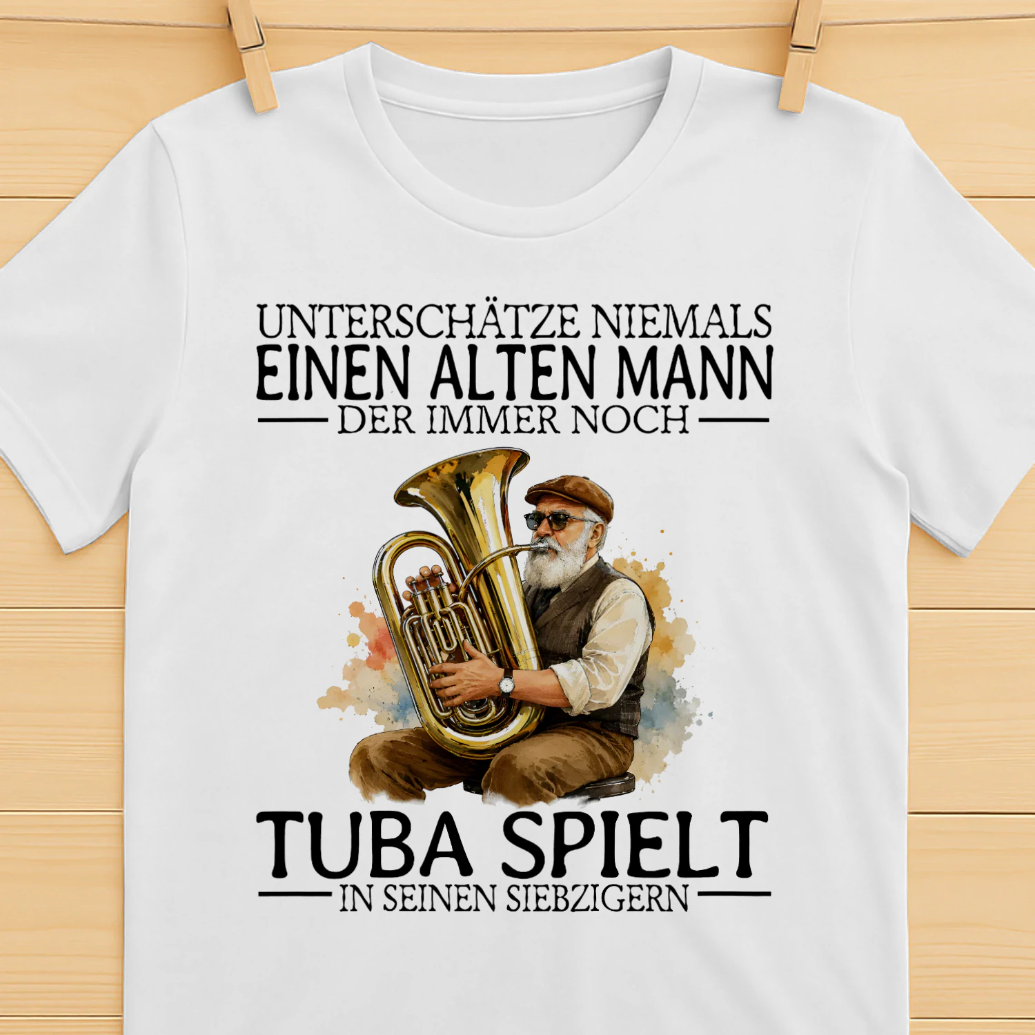 DE-Never underestimate an old man who still plays the tuba in his seventies