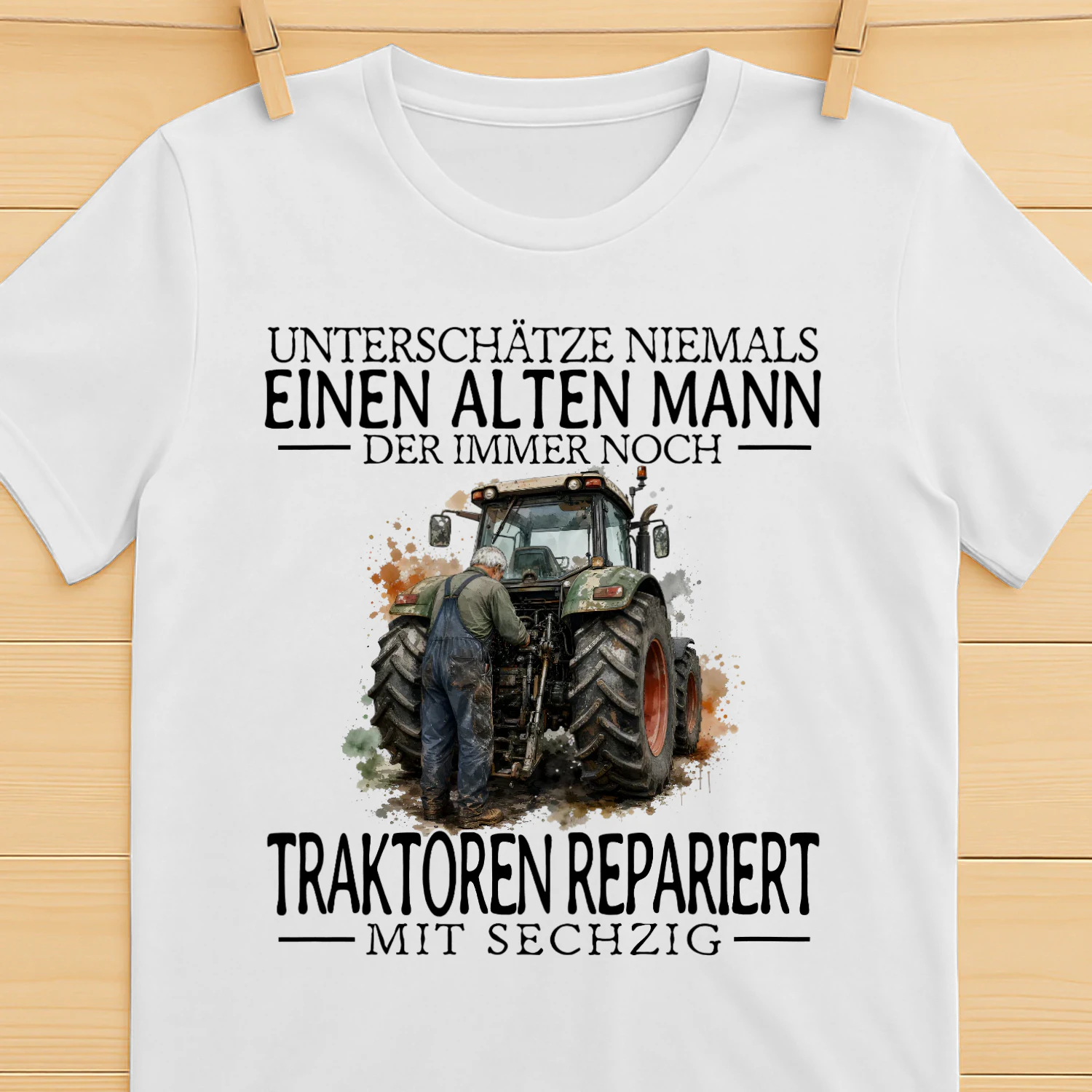 DE-Unterschätze niemals einen alten Mann der immer noch Traktoren repariert mit sechzig