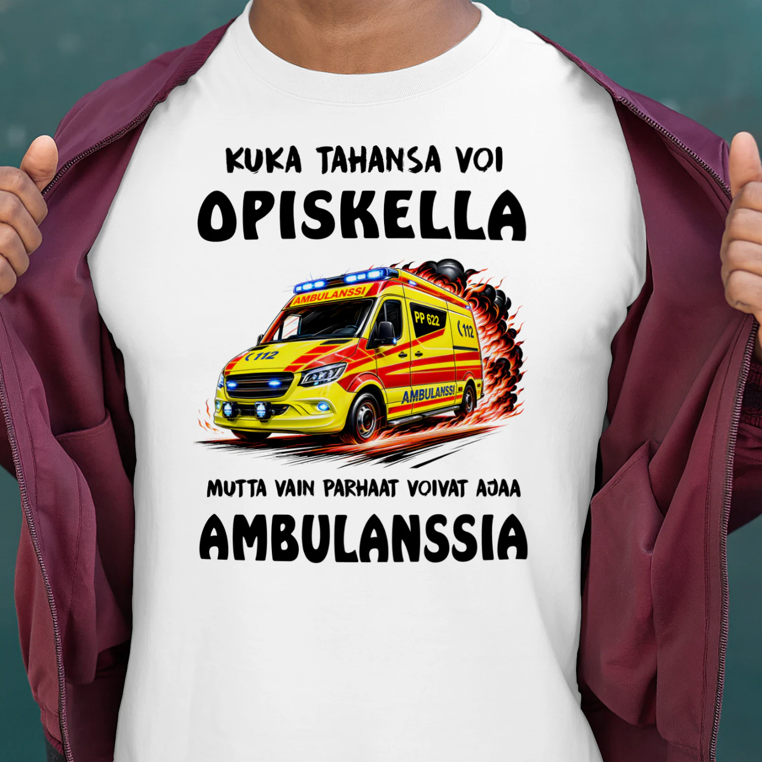 Fi-KUKA TAHANSA VOI OPISKELLA. MUTTA VAIN PARHAAT VOIVAT AJAA AMBULANSSIA