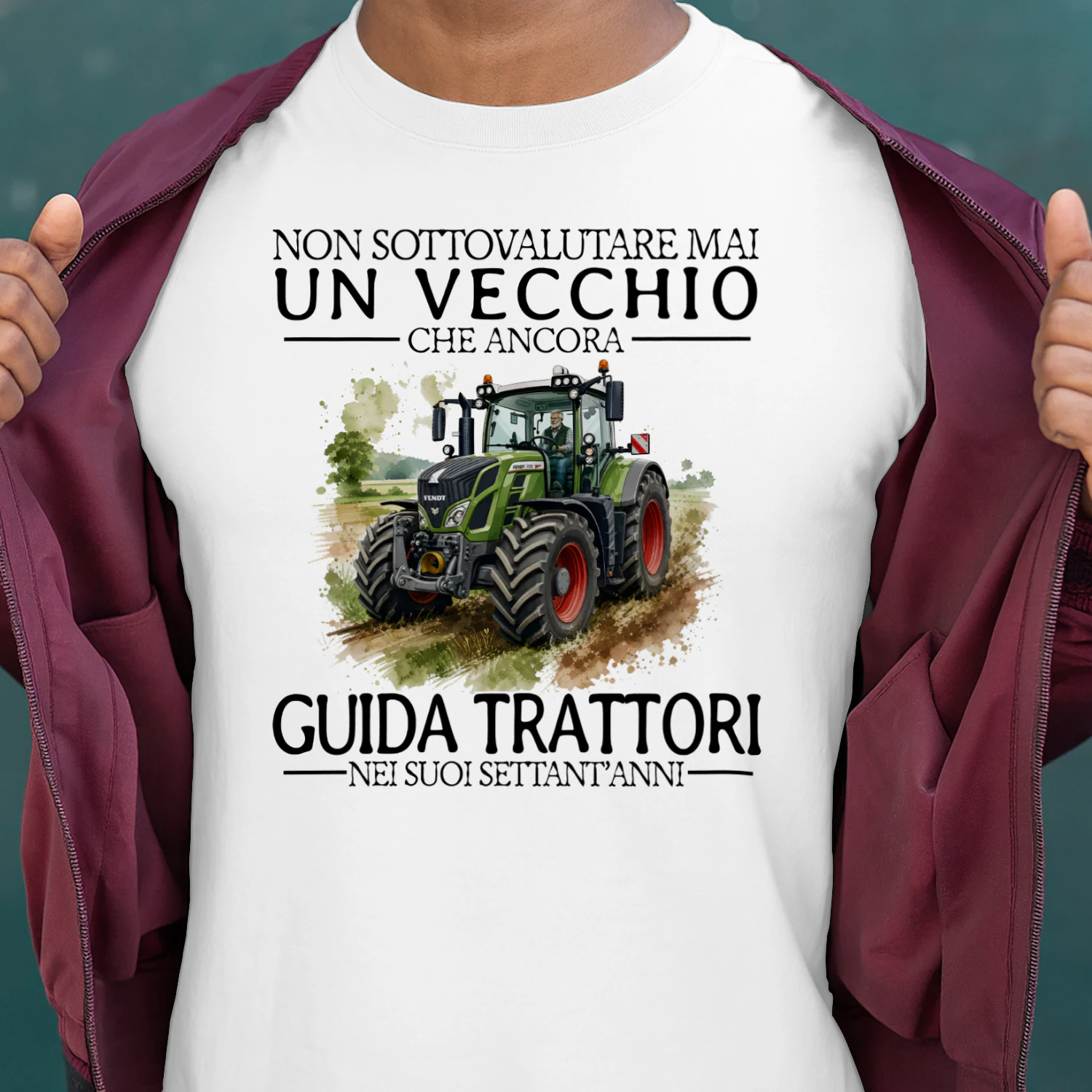 IT-NON SOTTOVALUTARE MAI UN VECCHIO CHE ANCORA GUIDA TRATTORI NEI SUOI SETTANT'ANNI