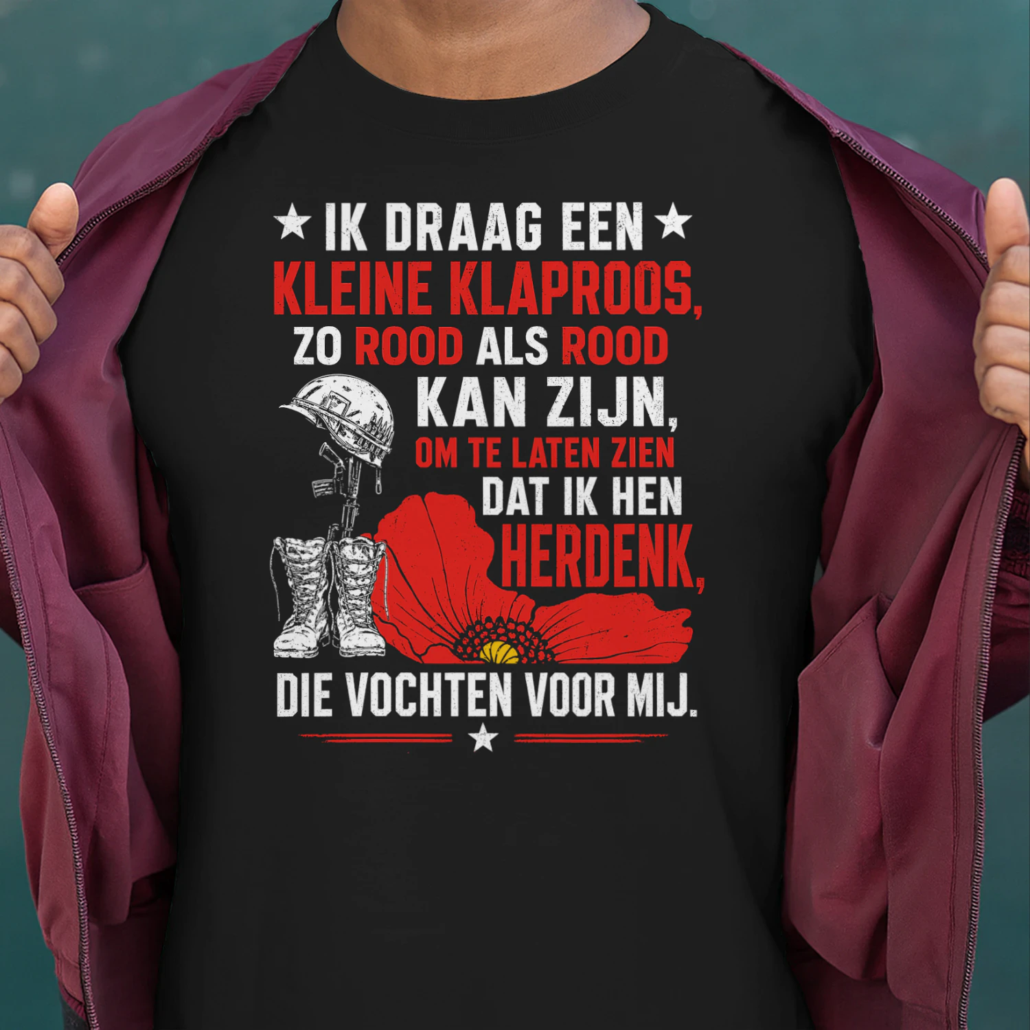 NL-Ik draag een kleine klaproos, zo rood als rood kan zijn 2