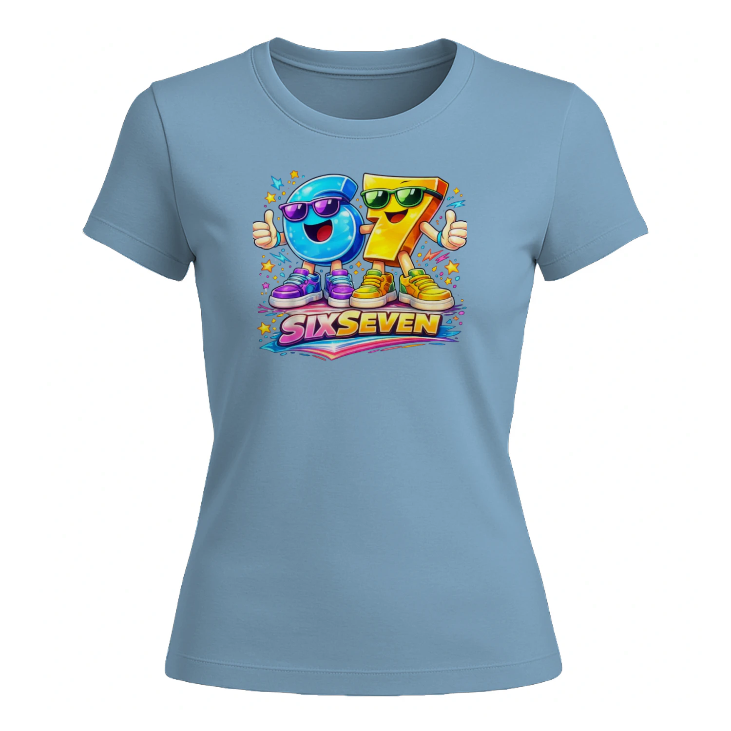 Six Seven 67 Meme lustiges Zahlen Design Classic Women's T-shirt