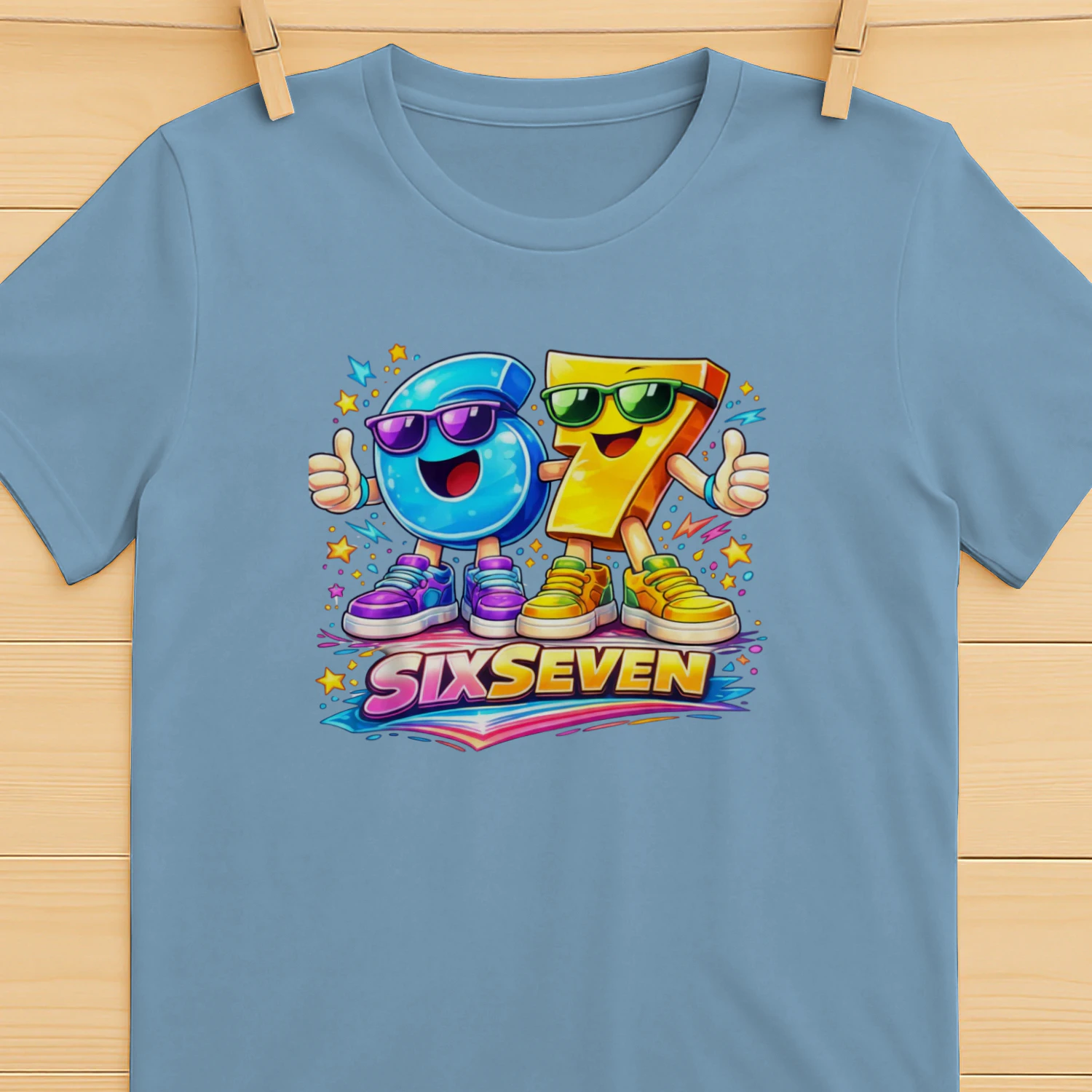Six Seven 67 Meme lustiges Zahlen Design Classic Women's T-shirt