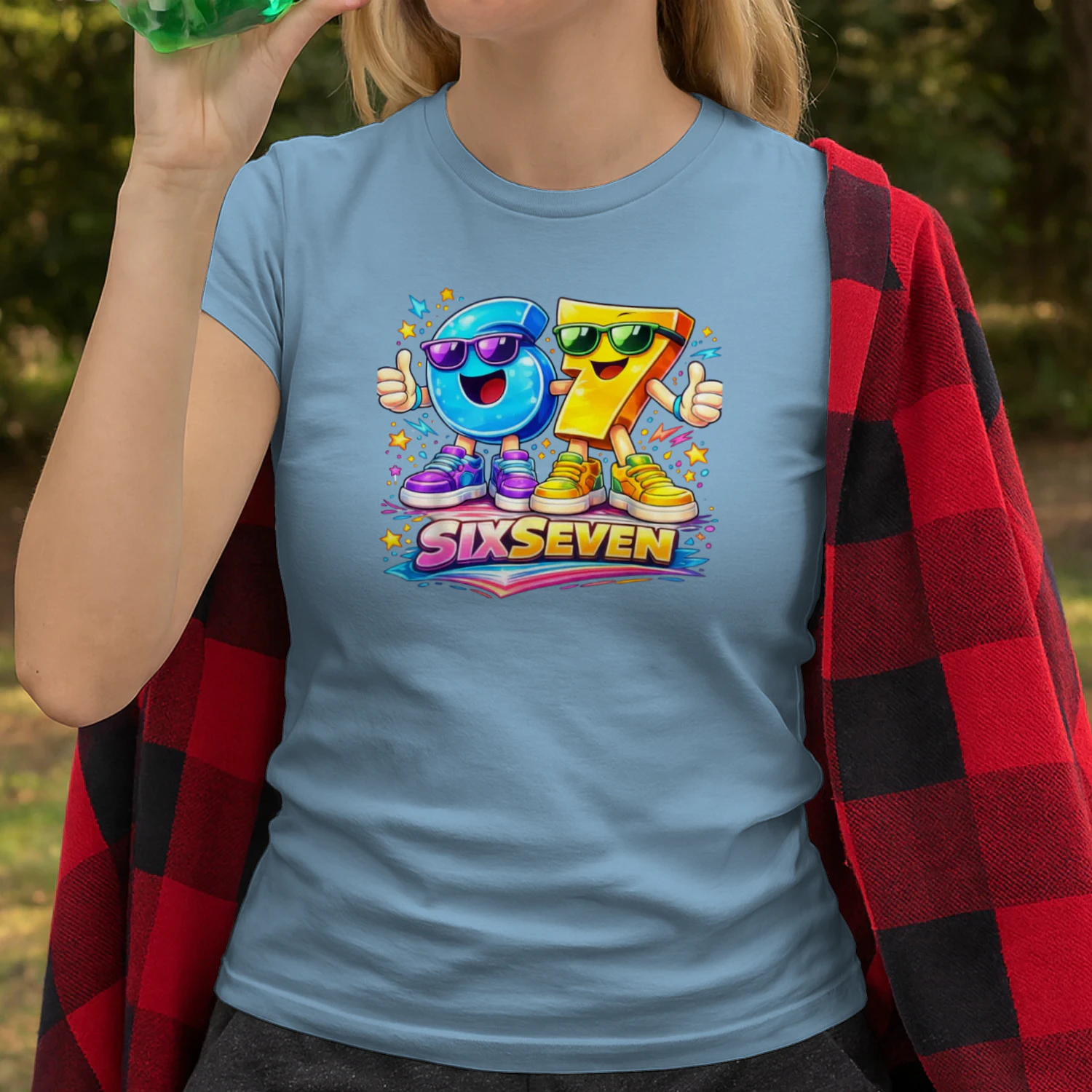 Six Seven 67 Meme lustiges Zahlen Design Classic Women's T-shirt