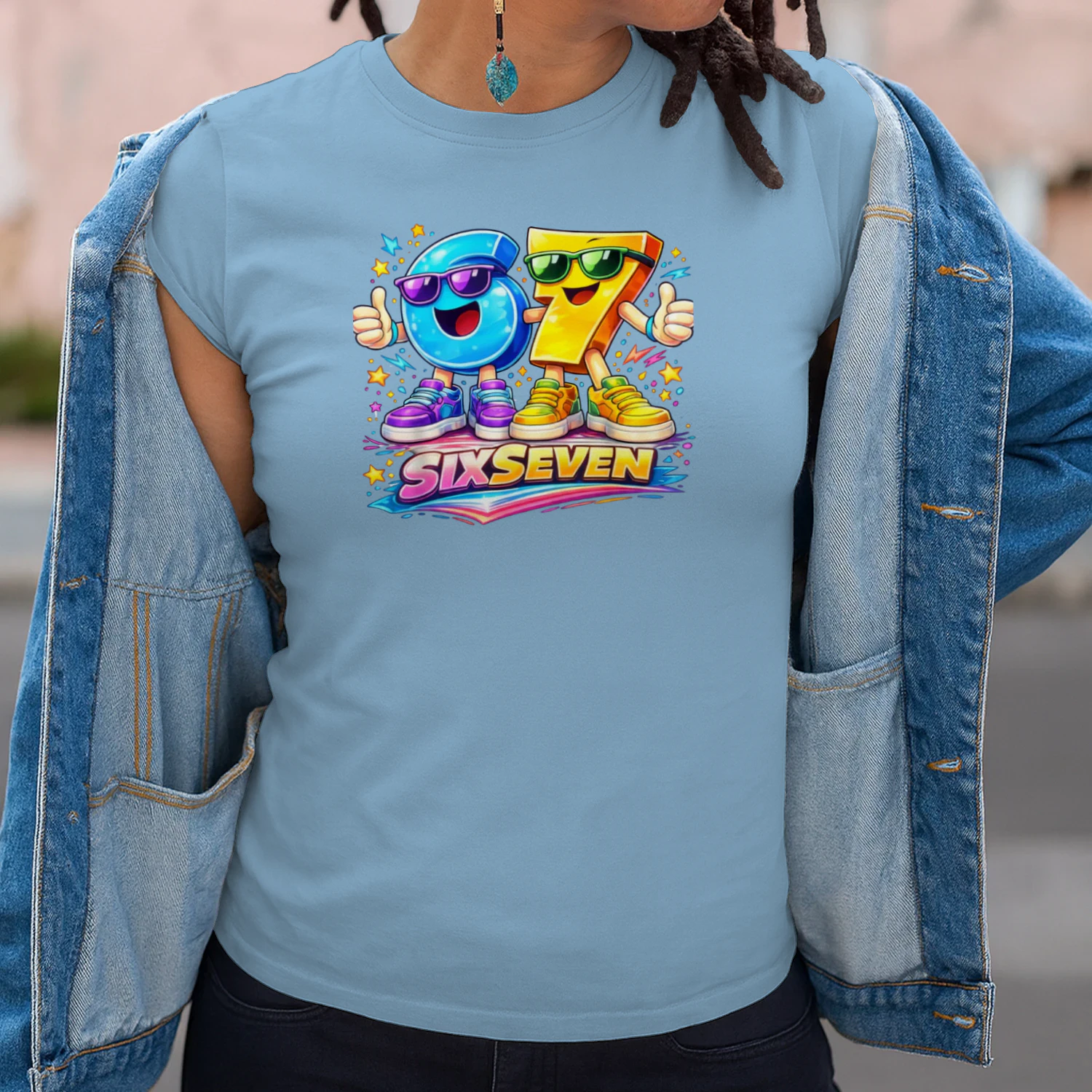 Six Seven 67 Meme lustiges Zahlen Design Classic Women's T-shirt