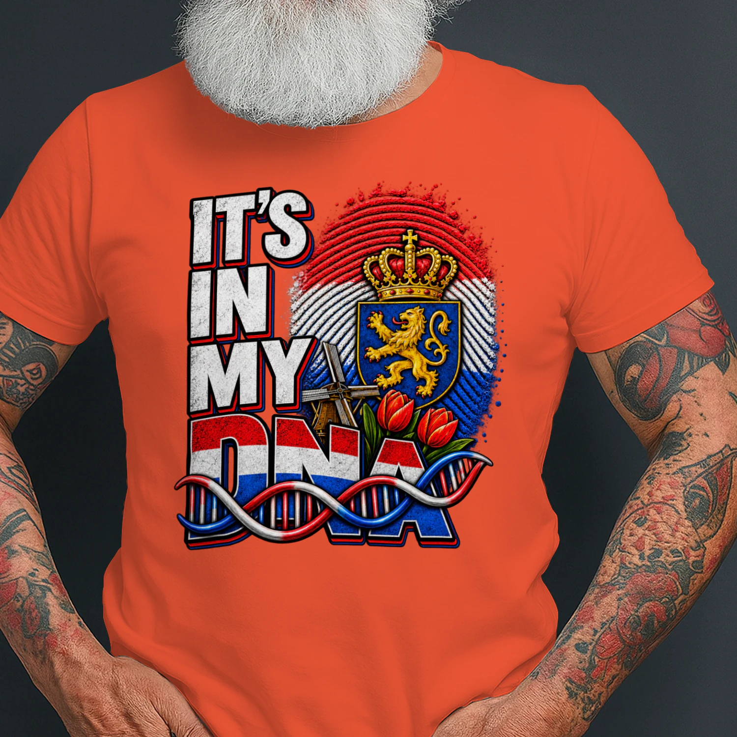 "It's in my DNA" T-shirt – Cadeau voor Nederlandse wortels, Nederlandse trots, Nederlandse afkomst, familiegeschiedenis & Nederlands erfgoed