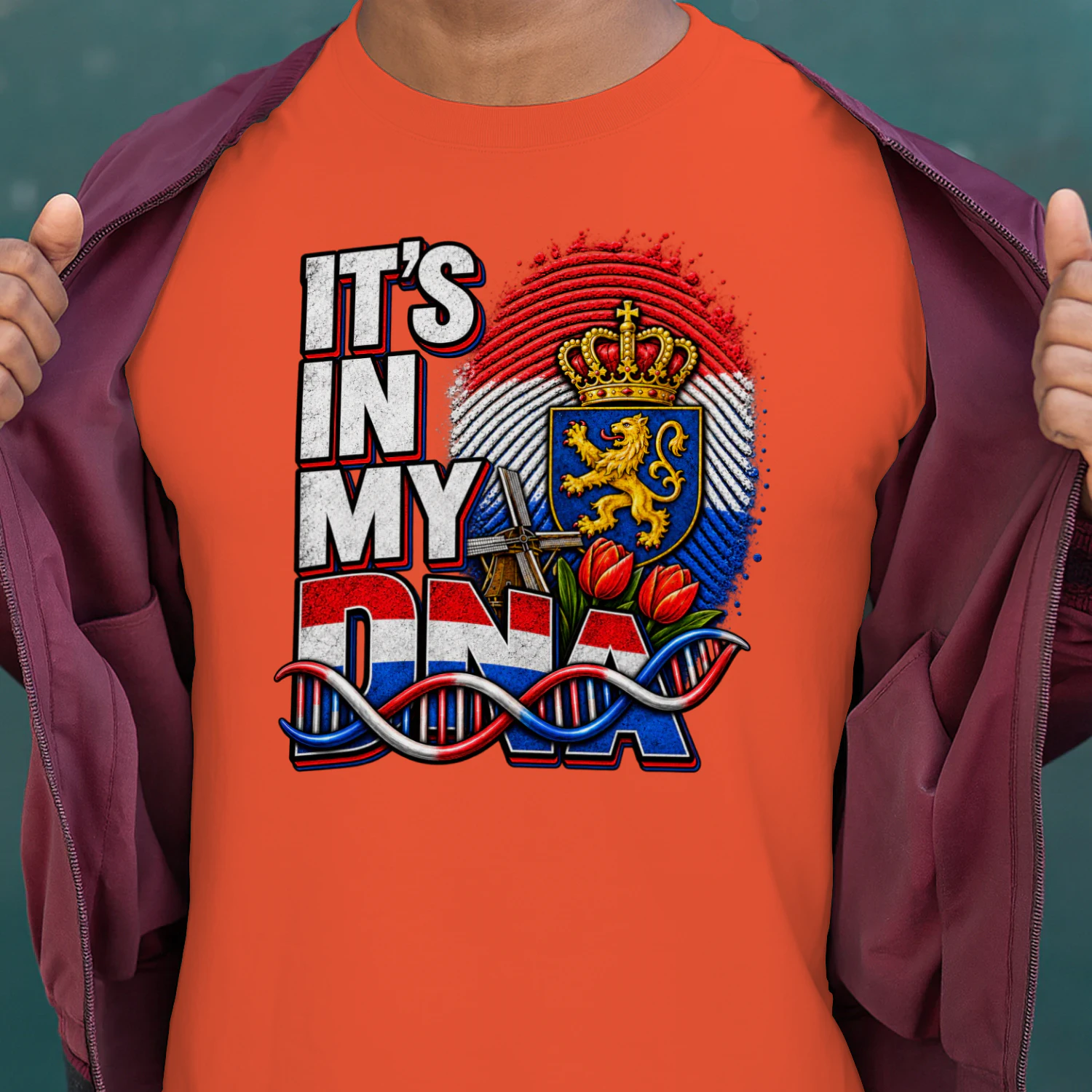 "It's in my DNA" T-shirt – Cadeau voor Nederlandse wortels, Nederlandse trots, Nederlandse afkomst, familiegeschiedenis & Nederlands erfgoed