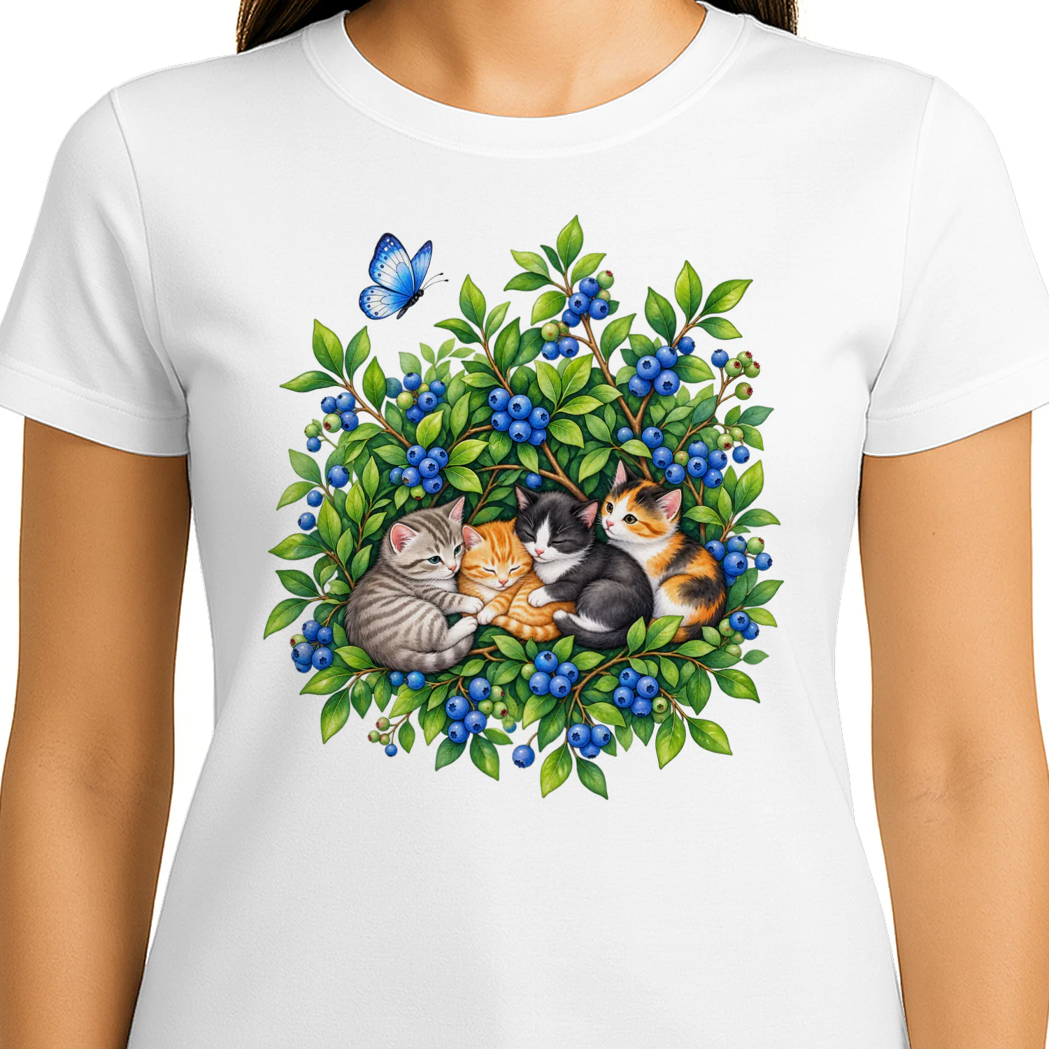 Cute Blueberry Kittens T-Shirt