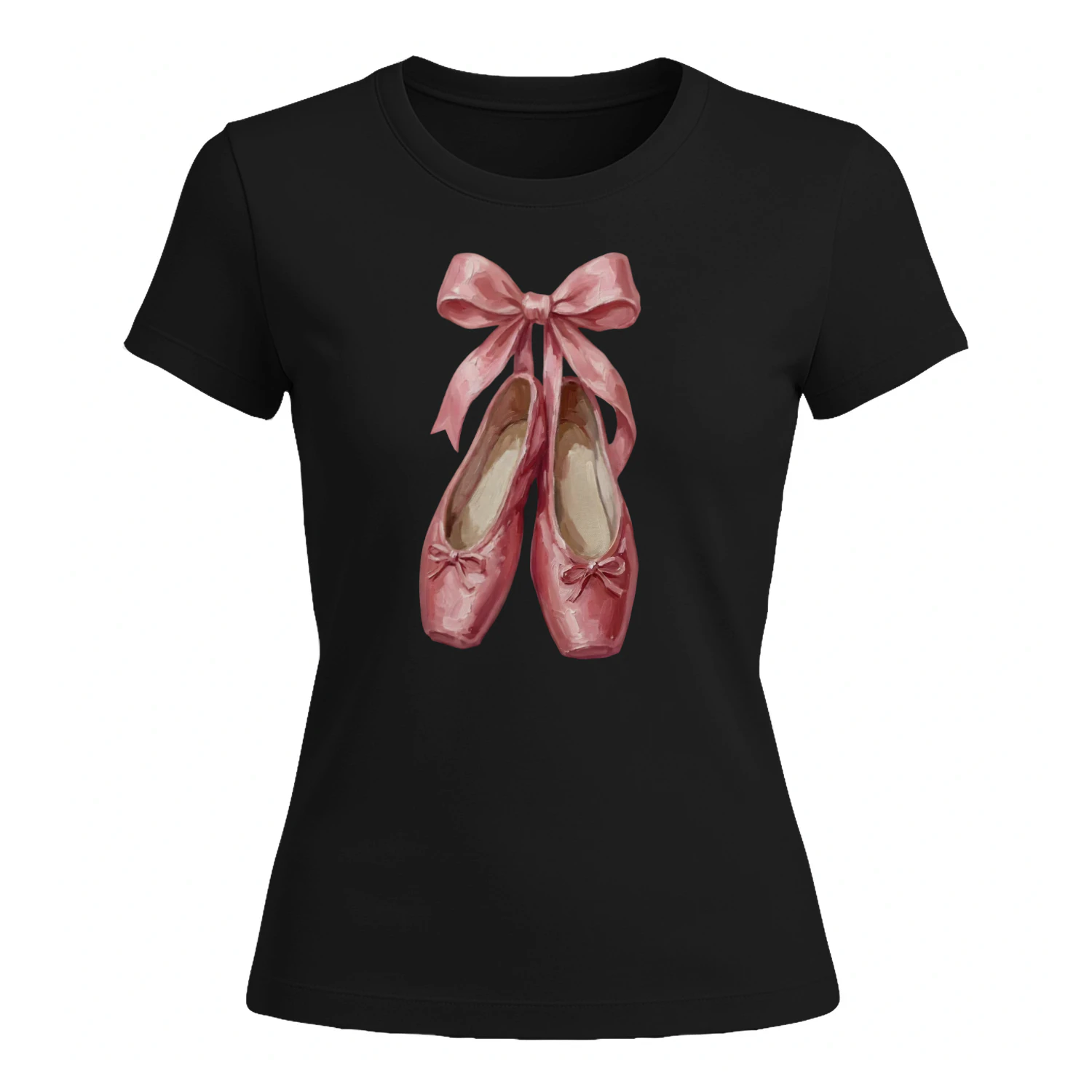 Pink Ballet Shoes Shirt, Balletcore T\-Shirt, Ballerina Gift, Pointe Shoes Shirt, Dance Teacher Gift, Ballet Lover Shirt, Cute Dancer Tee