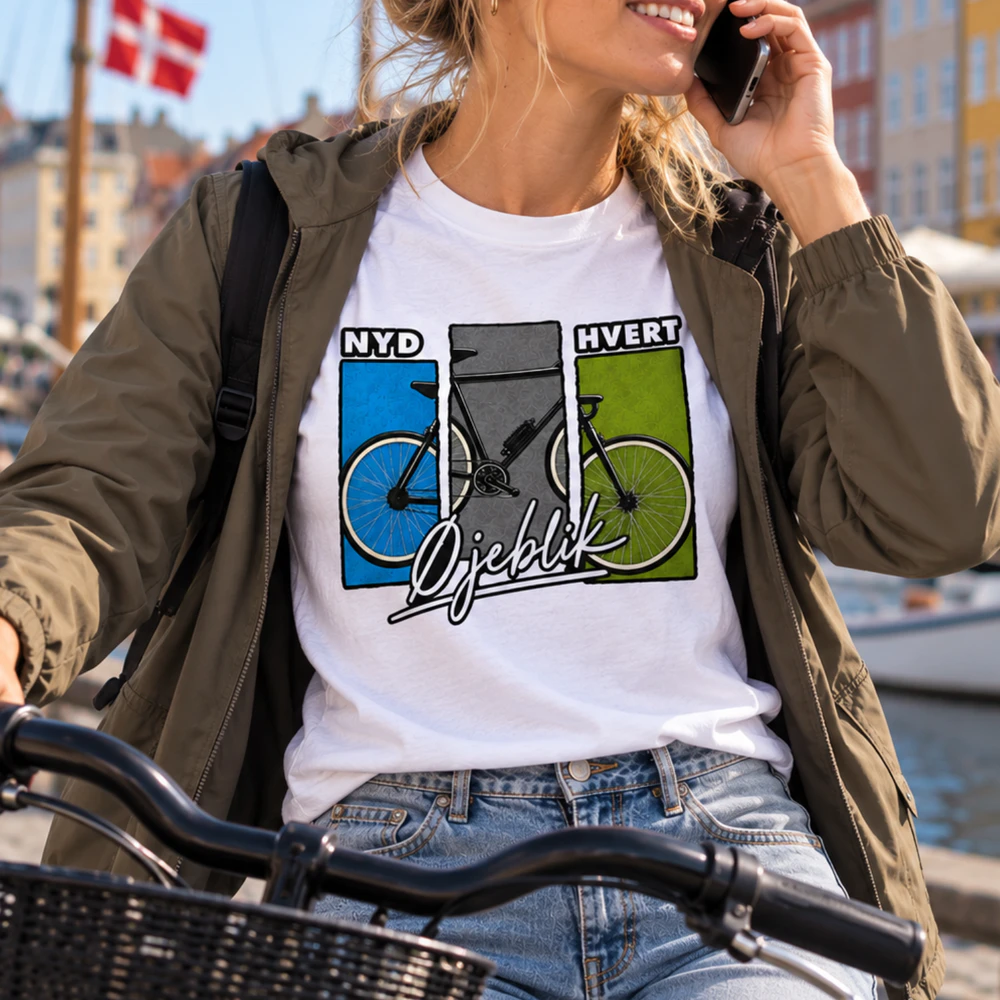 [Premium] Nyd Hvert Øjeblik T-Shirt – Cykling & Lifestyle (Begrænset Antal)   