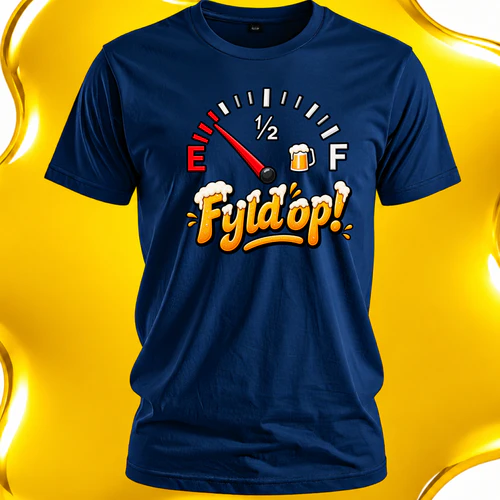 Fyld op! Øl T-Shirt - Begrænset Udgave 🍺🇩🇰