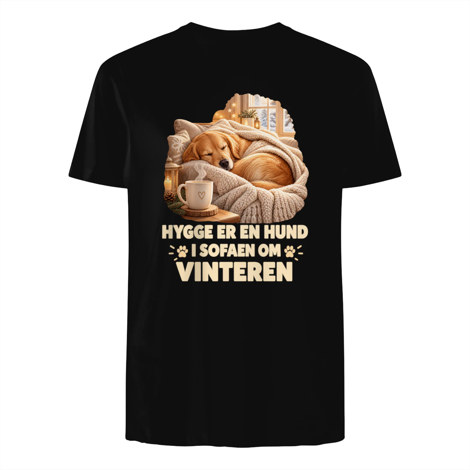 Hygge Er En Hund I Sofaen Om Vinteren