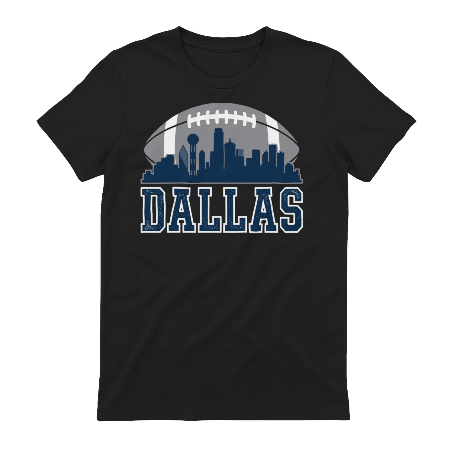 Dallas Texas Football Fan T-Shirt Silver & Blue Game Day Graphic Tee 🏈 Show Your Team Spirit, Get Yours!