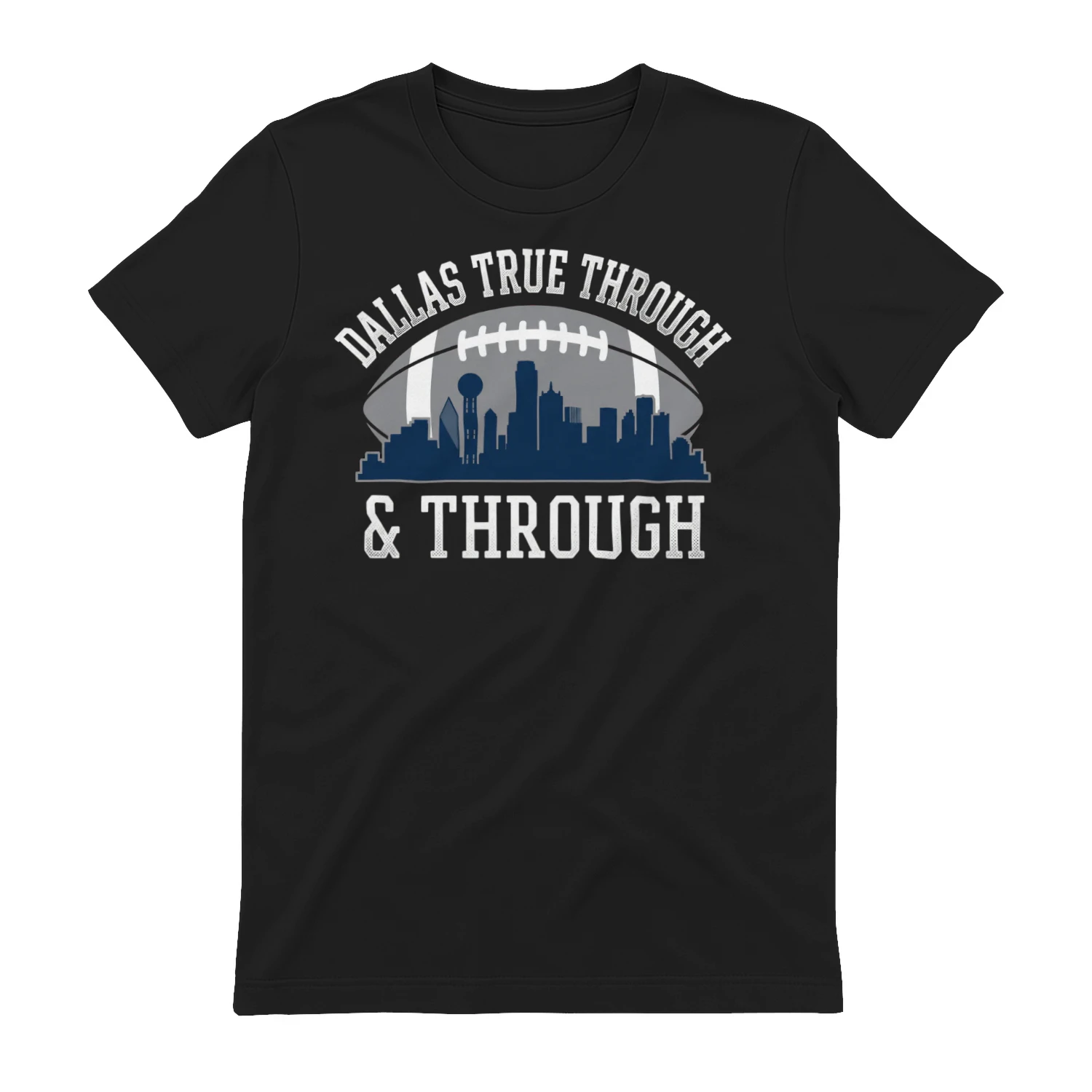 Dallas Texas Football Fan T-Shirt Silver & Blue Game Day Graphic Tee 🏈 Show Your Team Spirit, Get Yours!