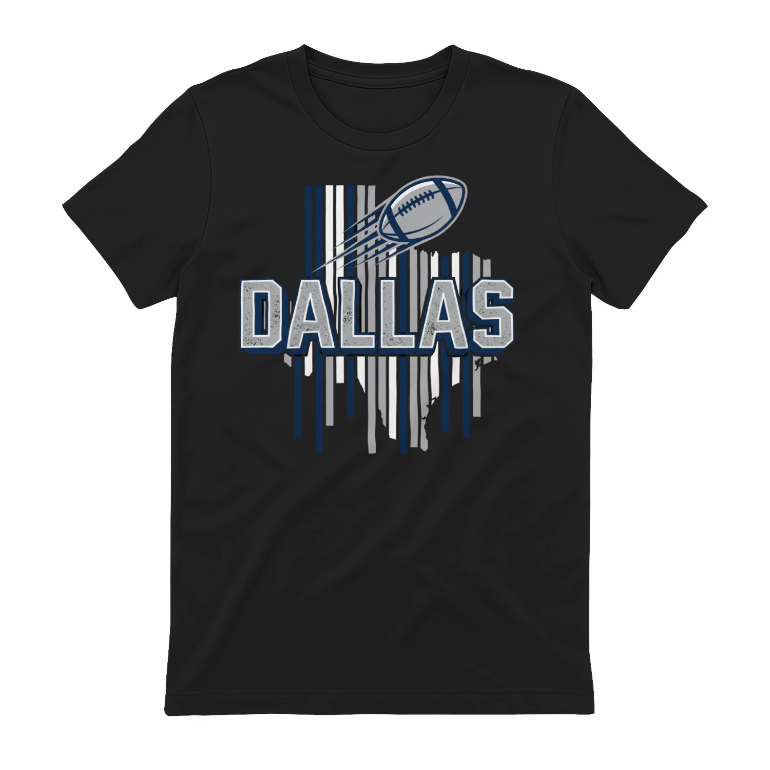 Dallas Texas Football Fan T-Shirt Silver & Blue Game Day Graphic Tee 🏈 Show Your Team Spirit, Get Yours!