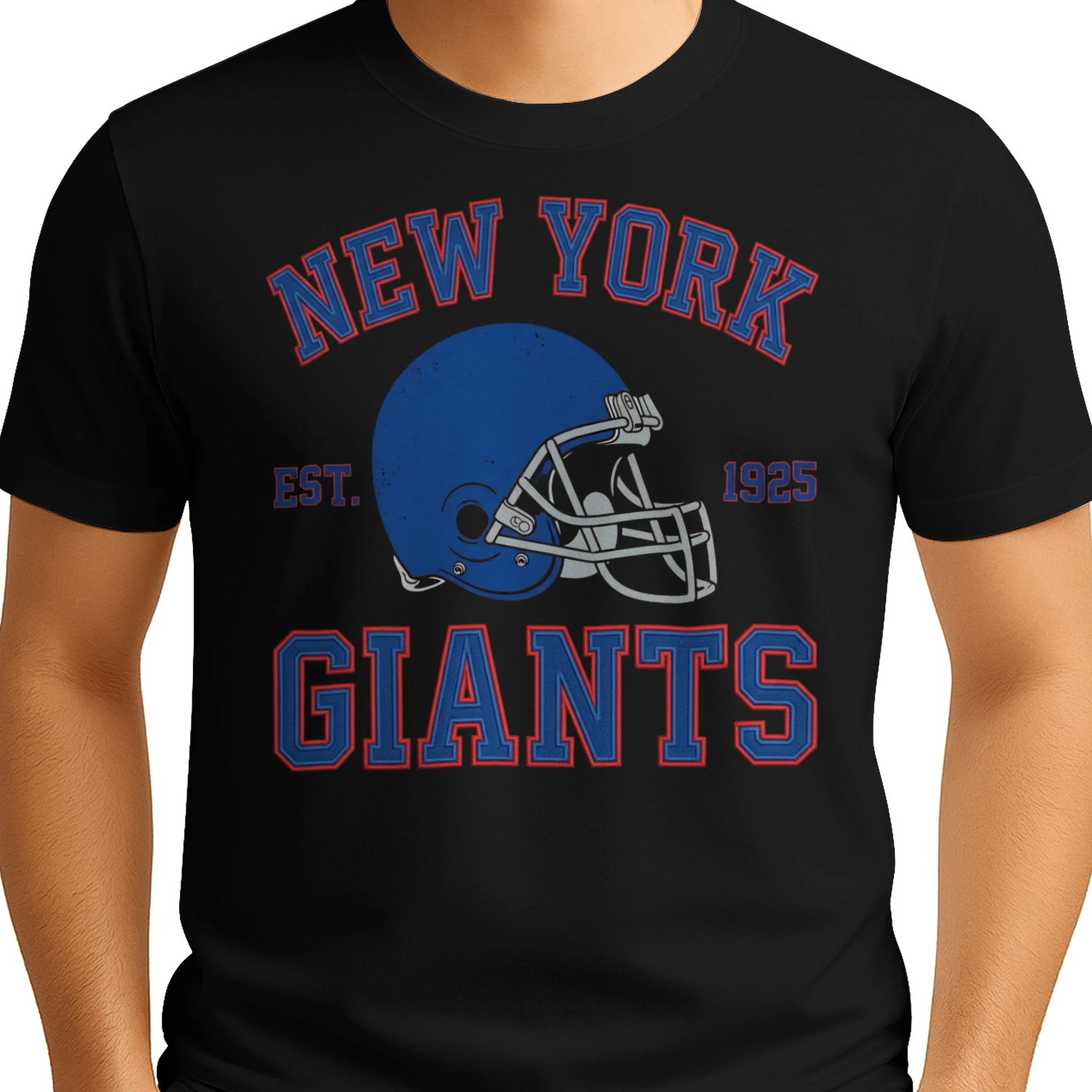funny New York Football Fan T-Shirt Big Blue Game Day Graphic Tee 🏈 Show Your Team Spirit