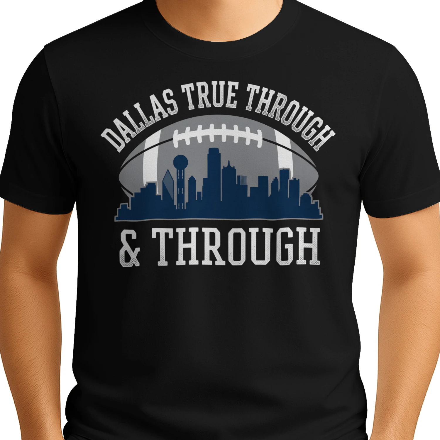 Dallas Texas Football Fan T-Shirt Silver & Blue Game Day Graphic Tee 🏈 Show Your Team Spirit, Get Yours!