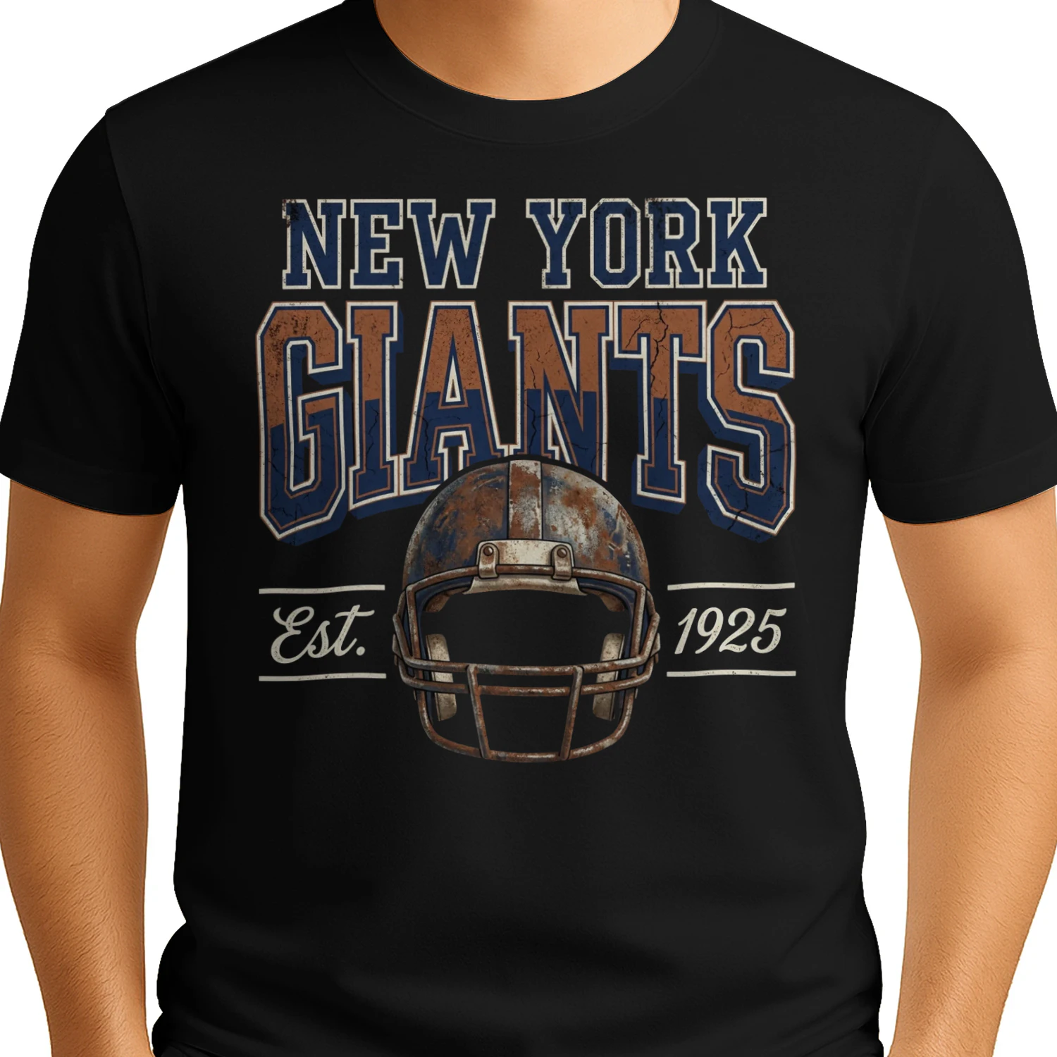  New York FootbaMen's New York Football Fan T-Shirt Big Blue Game Day Graphic Tee 🏈 Show Your Team Spiritll Fan