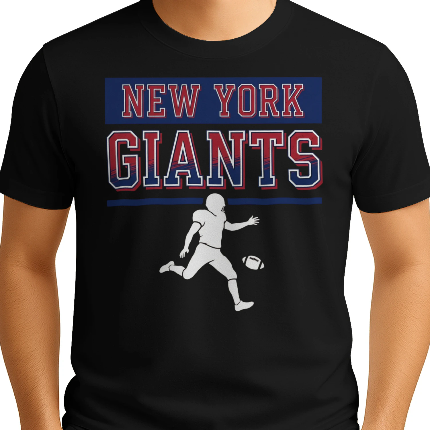  funny New York Football Fan T-Shirt Big Blue Game Day Graphic Tee 🏈 Show Your Team Spirit