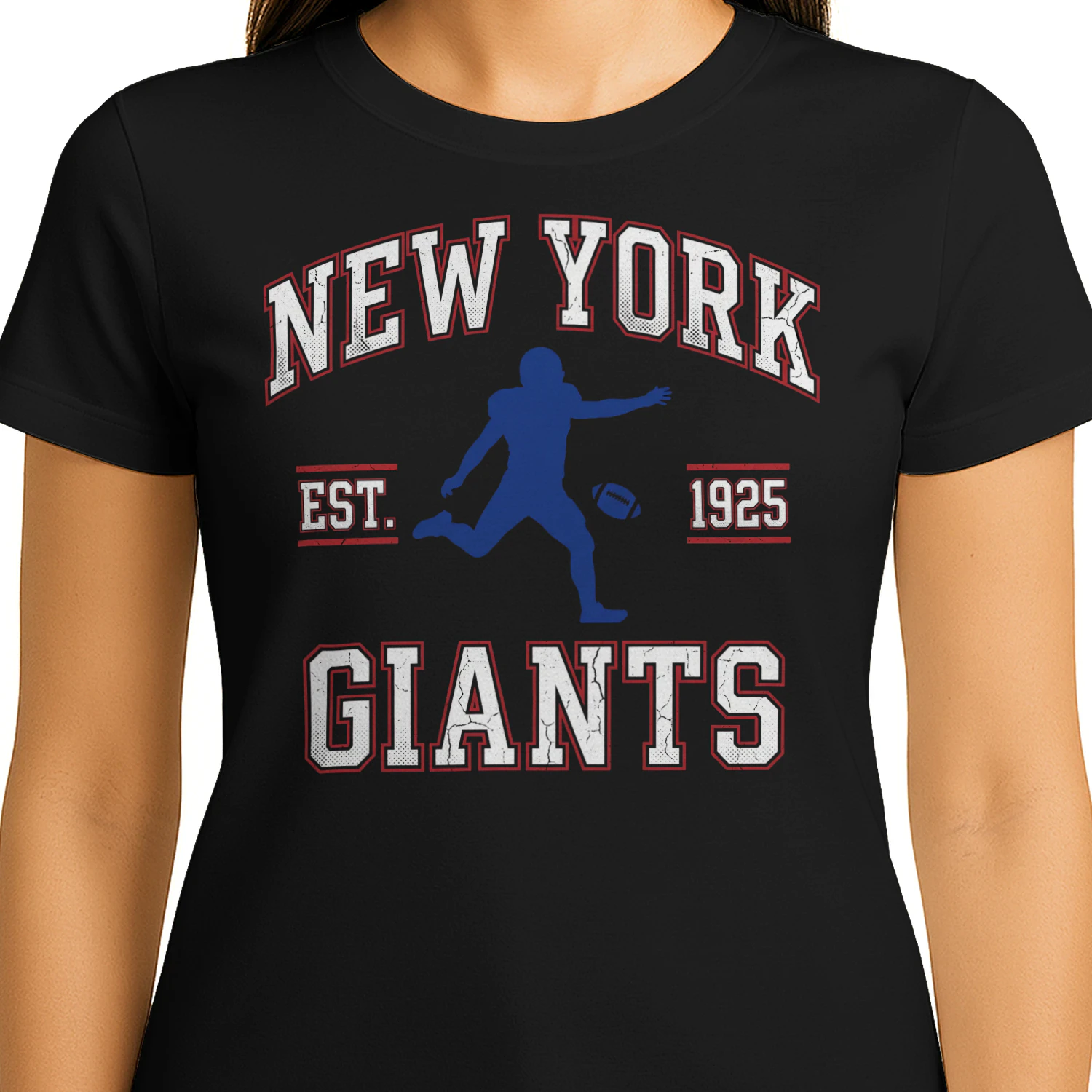 Men's New York Football Fan T-Shirt Big Blue Game Day Graphic Tee 🏈 Show Your Team Spirit, Shop Today!