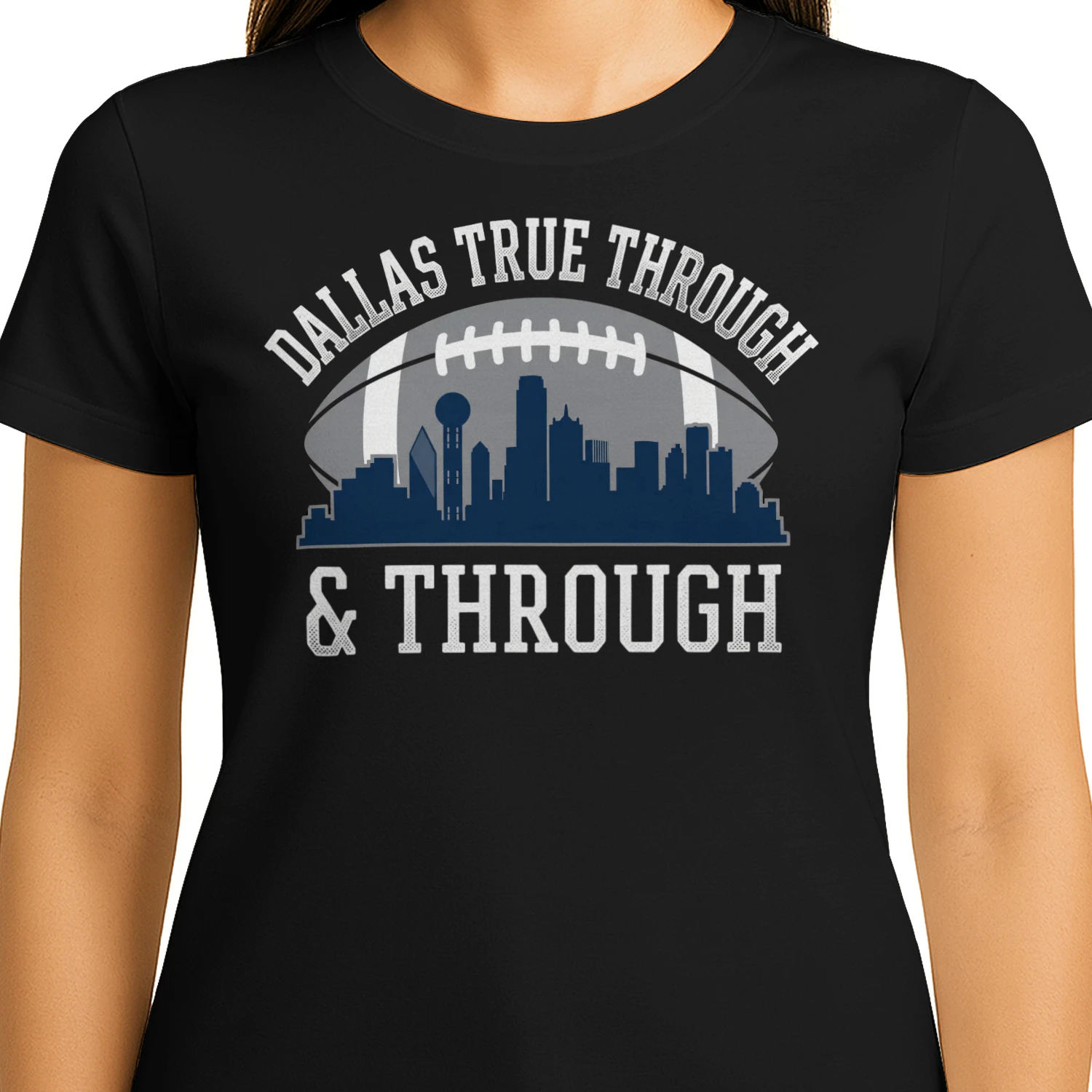 Dallas Texas Football Fan T-Shirt Silver & Blue Game Day Graphic Tee 🏈 Show Your Team Spirit, Get Yours!