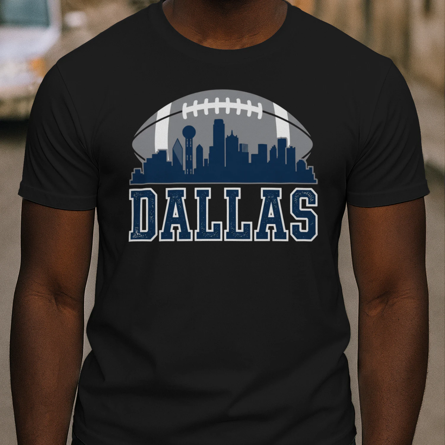 Dallas Texas Football Fan T-Shirt Silver & Blue Game Day Graphic Tee 🏈 Show Your Team Spirit, Get Yours!