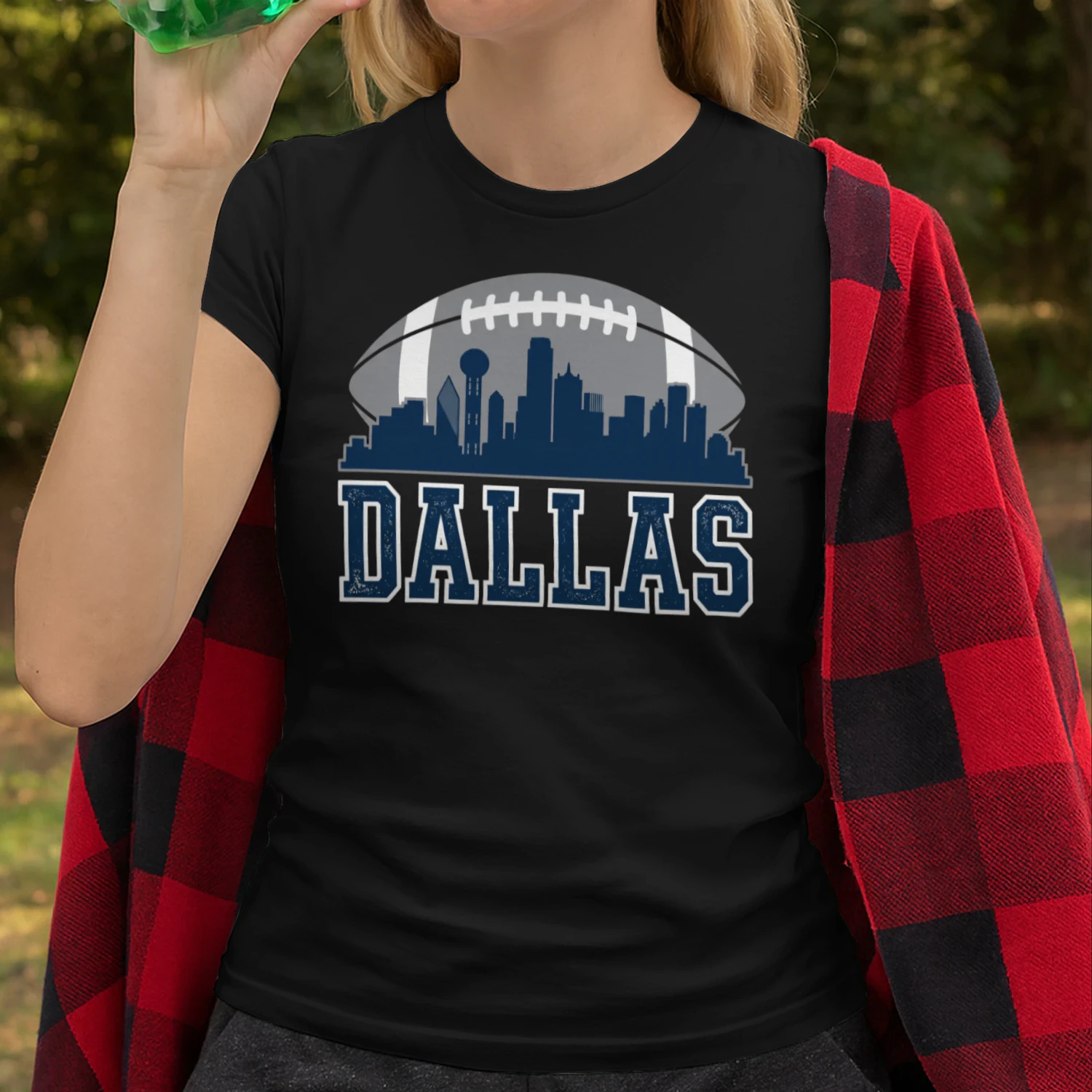 Dallas Texas Football Fan T-Shirt Silver & Blue Game Day Graphic Tee 🏈 Show Your Team Spirit, Get Yours!