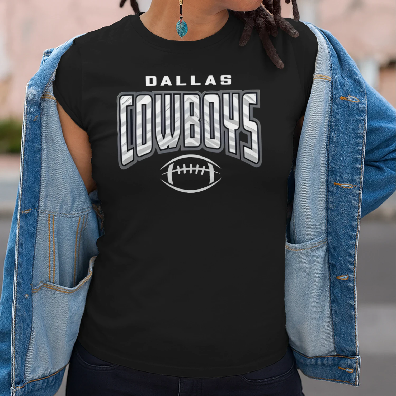 Dallas Texas Football Fan T-Shirt Silver & Blue Game Day Graphic Tee 🏈 Show Your Team Spirit, Get Yours!