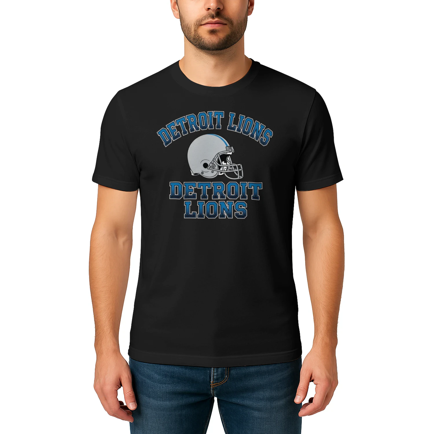  Detroit Football Fan T-Shirt Honolulu Blue Game Day Graphic Tee 🏈 Show Your City Pride