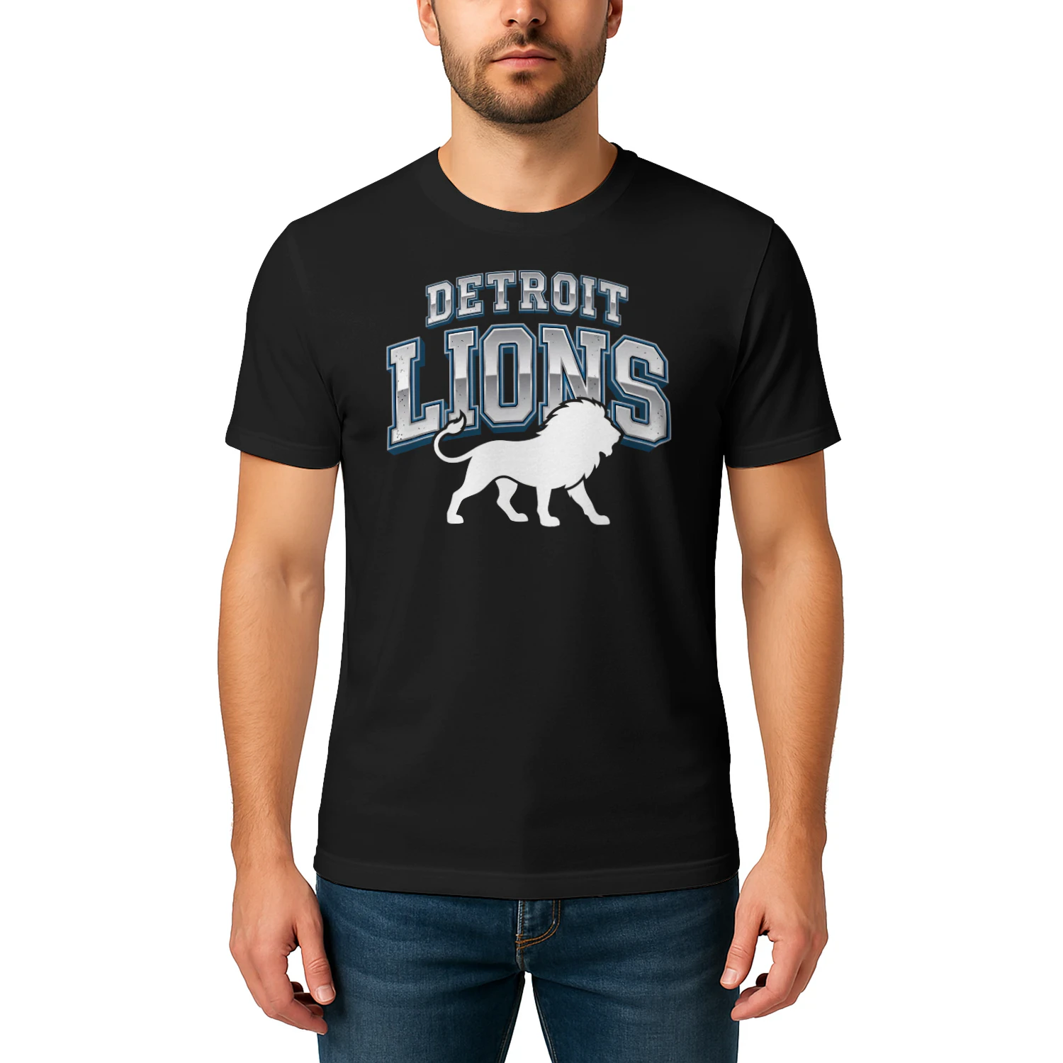  Detroit Football Fan T-Shirt Honolulu Blue Game Day Graphic Tee 🏈 Show Your City Pride