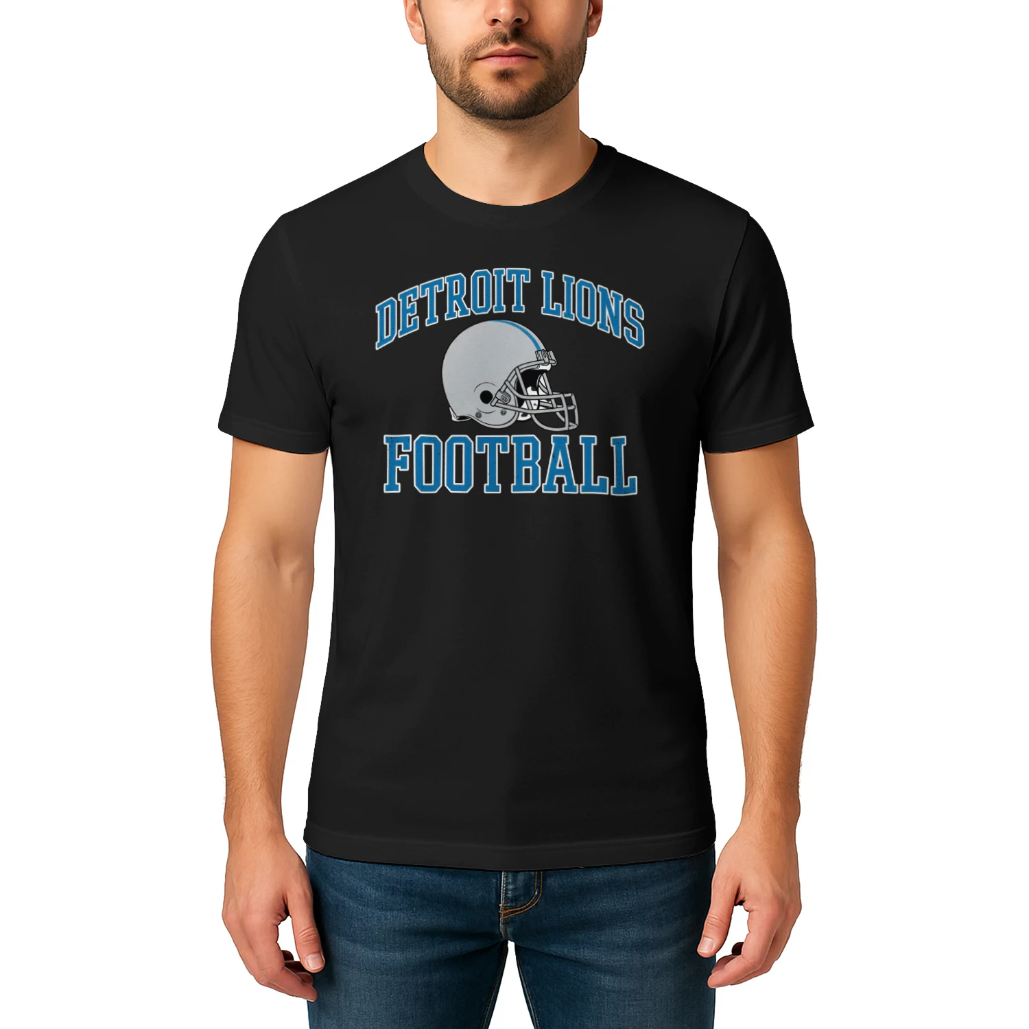 Detroit Football Fan T-Shirt Honolulu Blue Game Day Graphic Tee 🏈 Show Your City Pride,