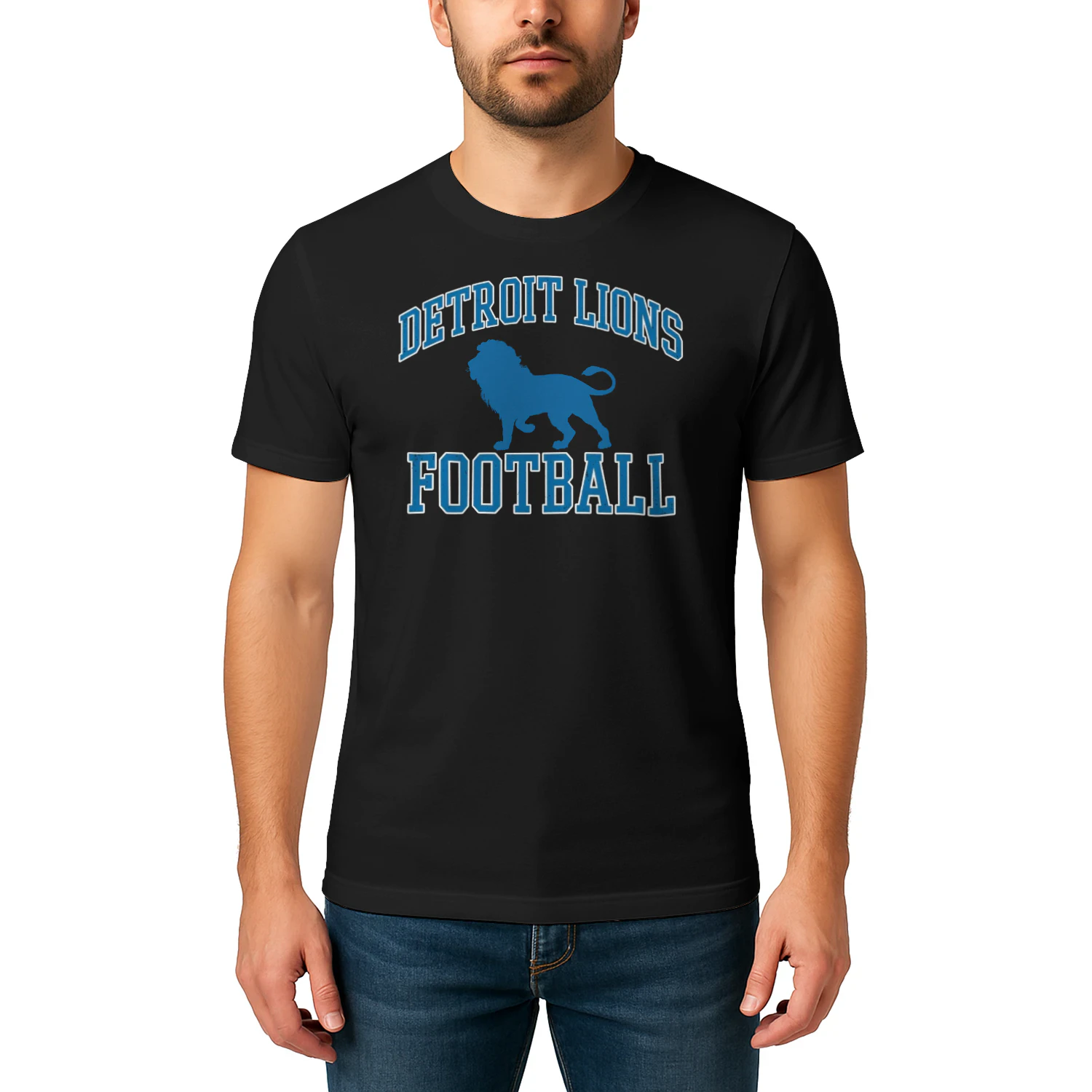 Detroit Football Fan T-Shirt Honolulu Blue Game Day Graphic Tee 🏈 Show Your City Pride