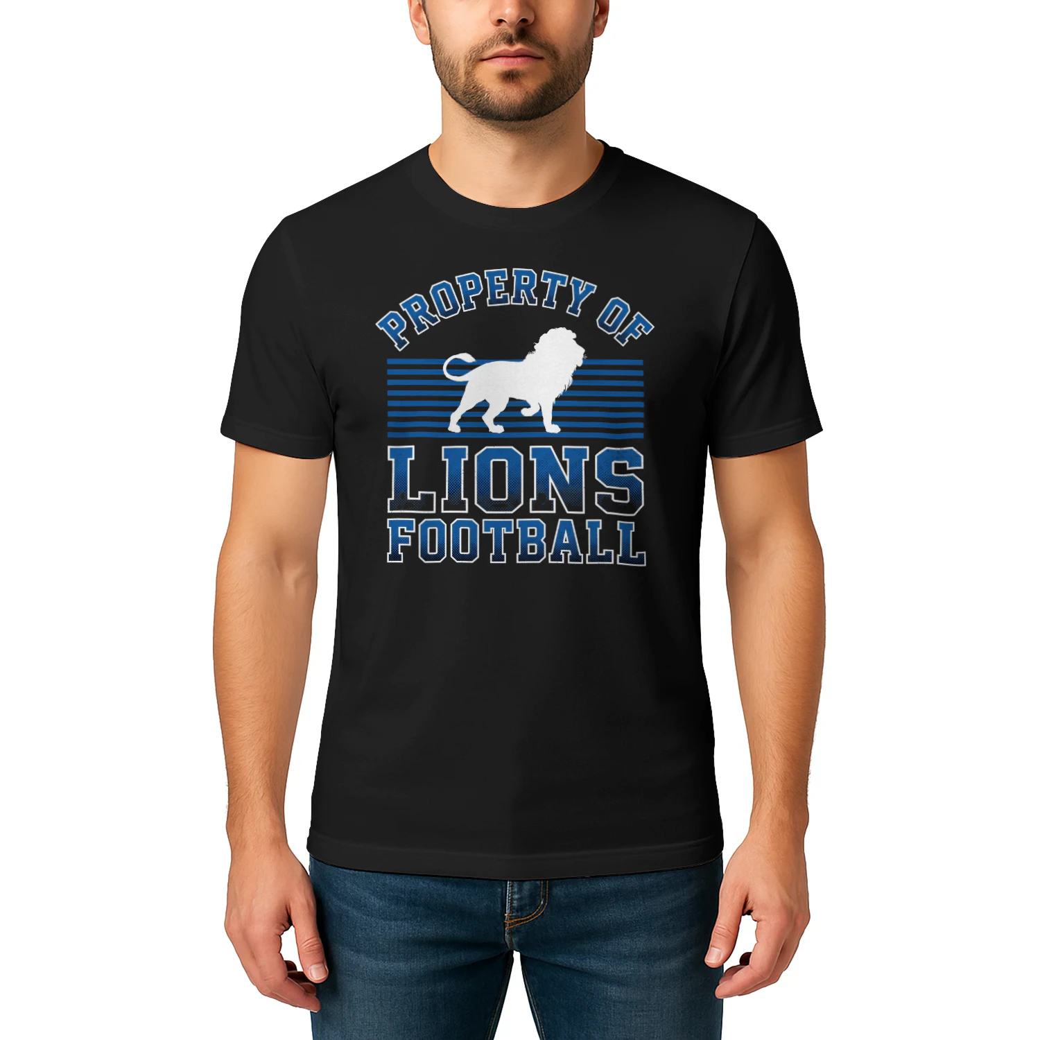  Detroit Football Fan T-Shirt Honolulu Blue Game Day Graphic Tee 🏈 Show Your City Pride