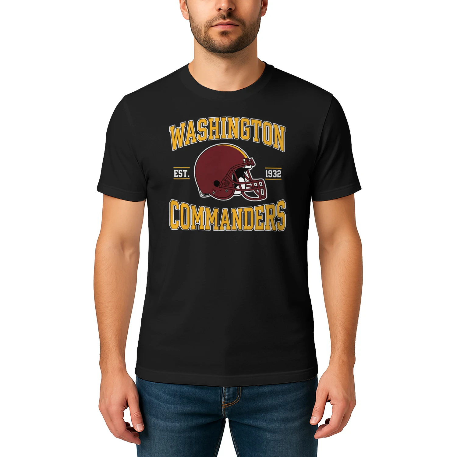 Washington Football Fan T-Shirt Burgundy & Gold Game Day Graphic Tee 🏈 Show Your City Spirit