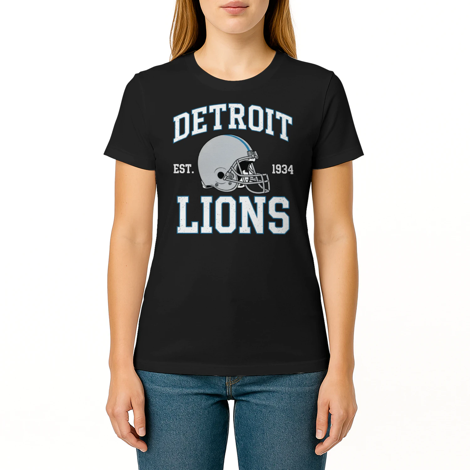  Detroit Football Fan T-Shirt Honolulu Blue Game Day Graphic Tee 🏈 Show Your City Pride