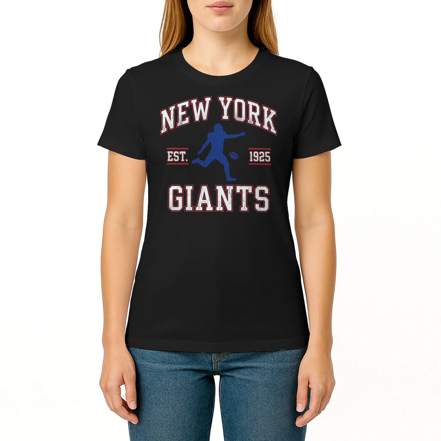 New York Football Fan T-Shirt Big Blue Game Day Graphic Tee 🏈 Show Your Team Spirit