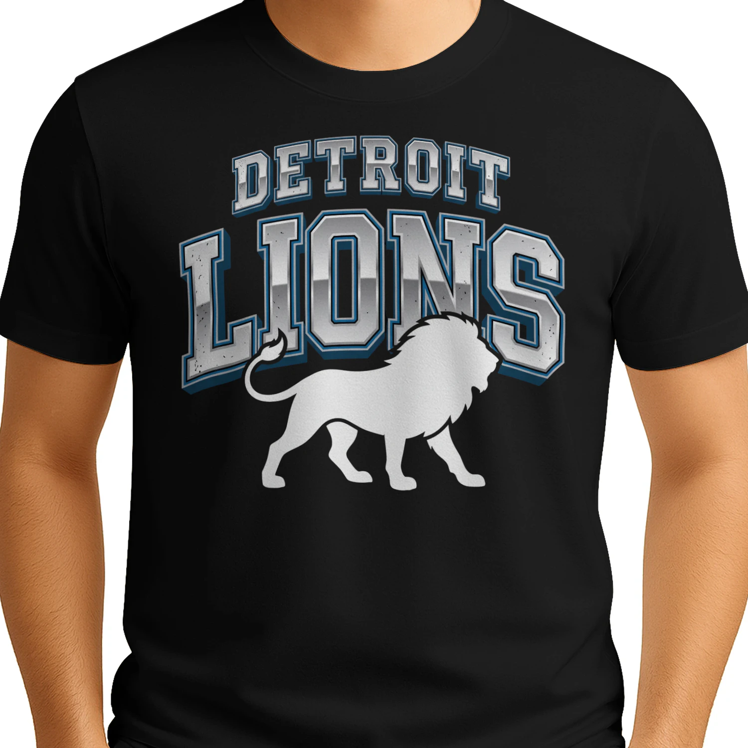 Detroit Football Fan T-Shirt Honolulu Blue Game Day Graphic Tee 🏈 Show Your City Pride