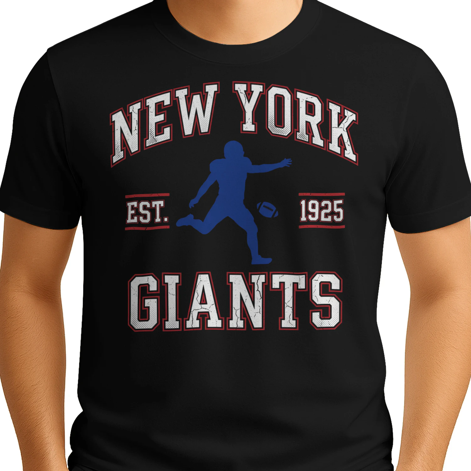 New York Football Fan T-Shirt Big Blue Game Day Graphic Tee 🏈 Show Your Team Spirit