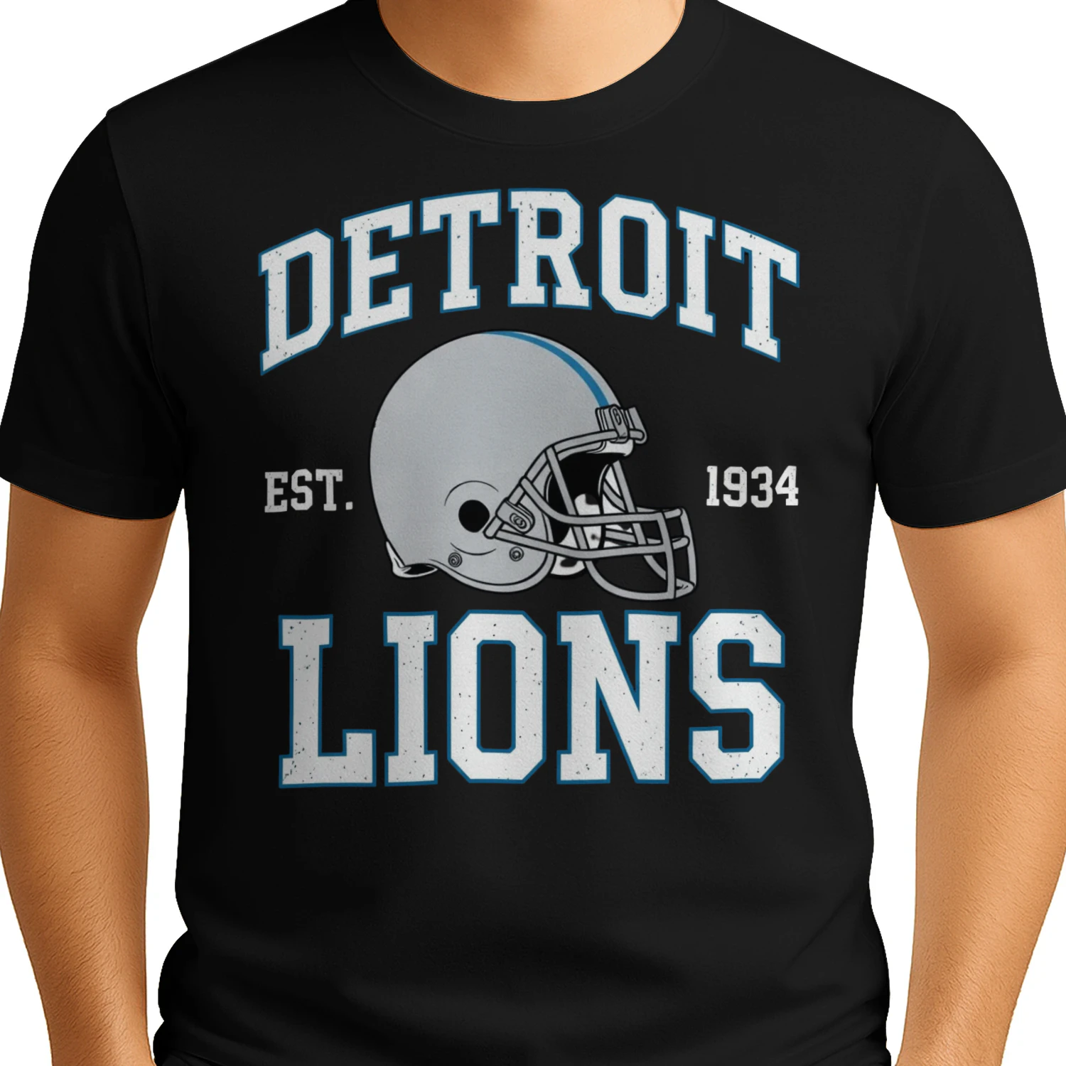  Detroit Football Fan T-Shirt Honolulu Blue Game Day Graphic Tee 🏈 Show Your City Pride