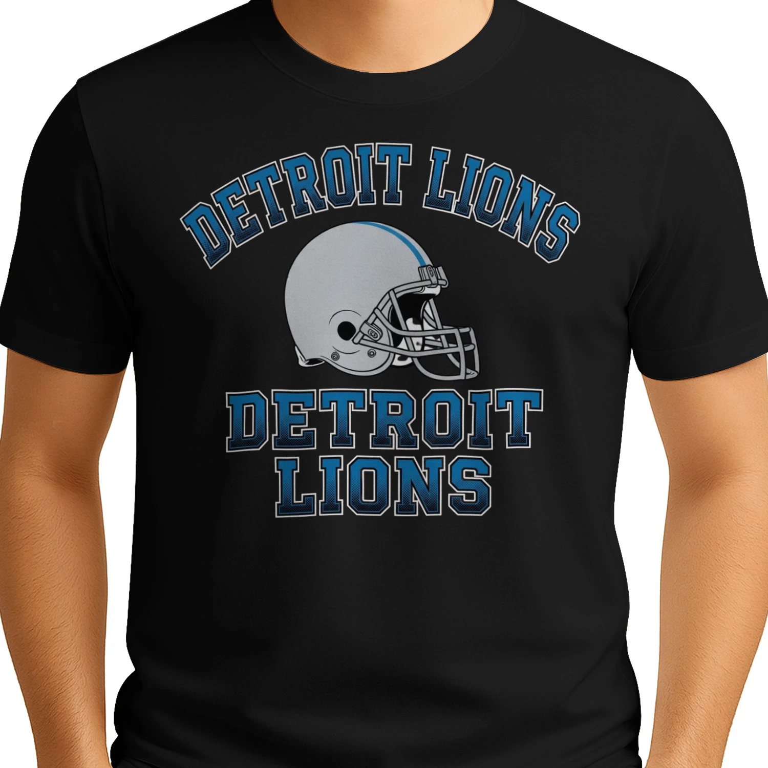 Detroit Football Fan T-Shirt Honolulu Blue Game Day Graphic Tee 🏈 Show Your City Pride