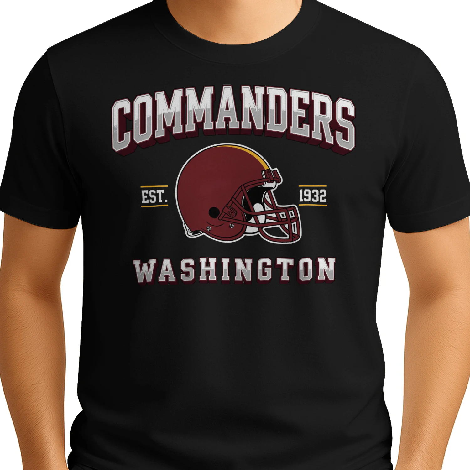 Washington Football Fan T-Shirt Burgundy & Gold Game Day Graphic Tee 🏈 Show Your City Spirit