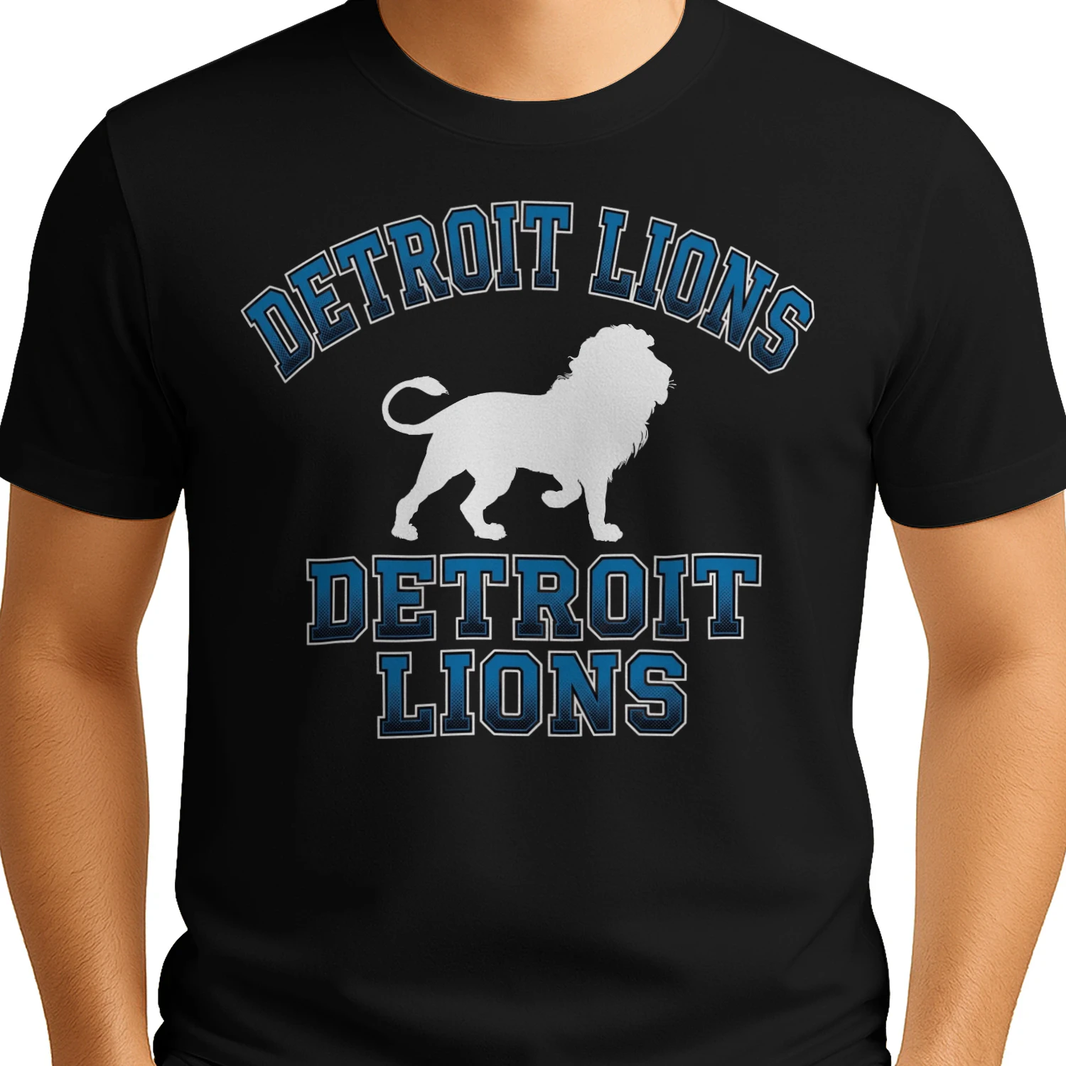 Detroit Football Fan T-Shirt Honolulu Blue Game Day Graphic Tee 🏈 Show Your City Pride