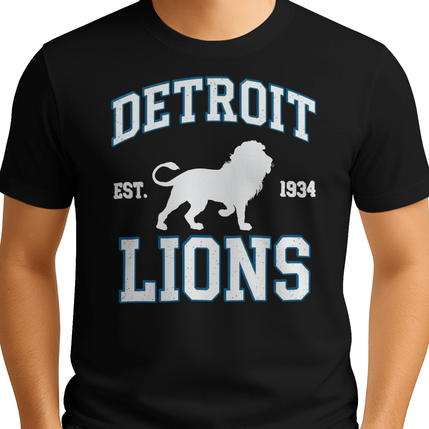  Detroit Football Fan T-Shirt Honolulu Blue Game Day Graphic Tee 🏈 Show Your City Pride