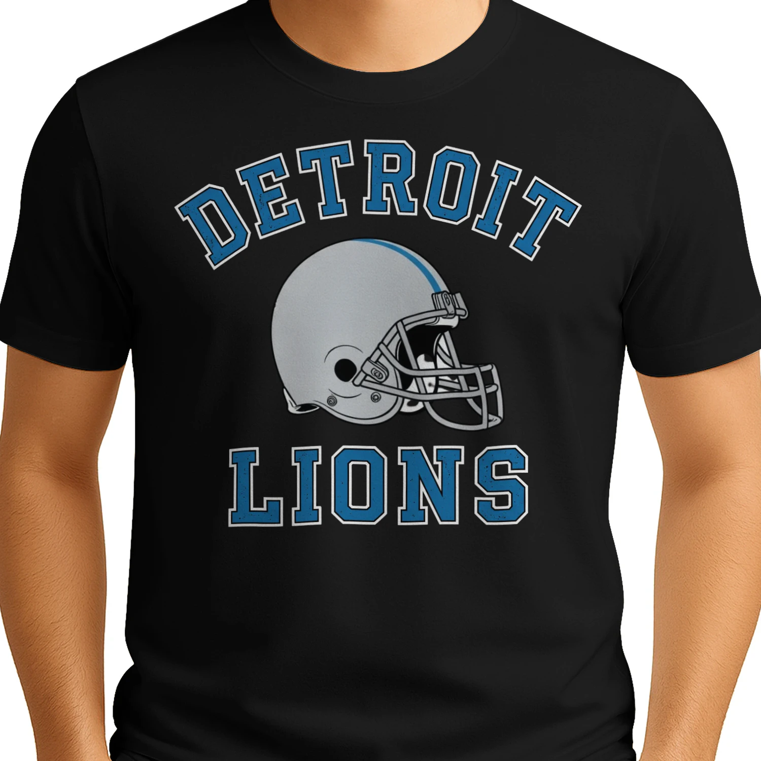  Detroit Football Fan T-Shirt Honolulu Blue Game Day Graphic Tee 🏈 Show Your City Pride
