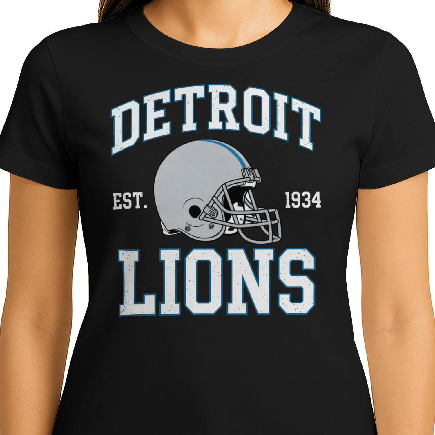  Detroit Football Fan T-Shirt Honolulu Blue Game Day Graphic Tee 🏈 Show Your City Pride