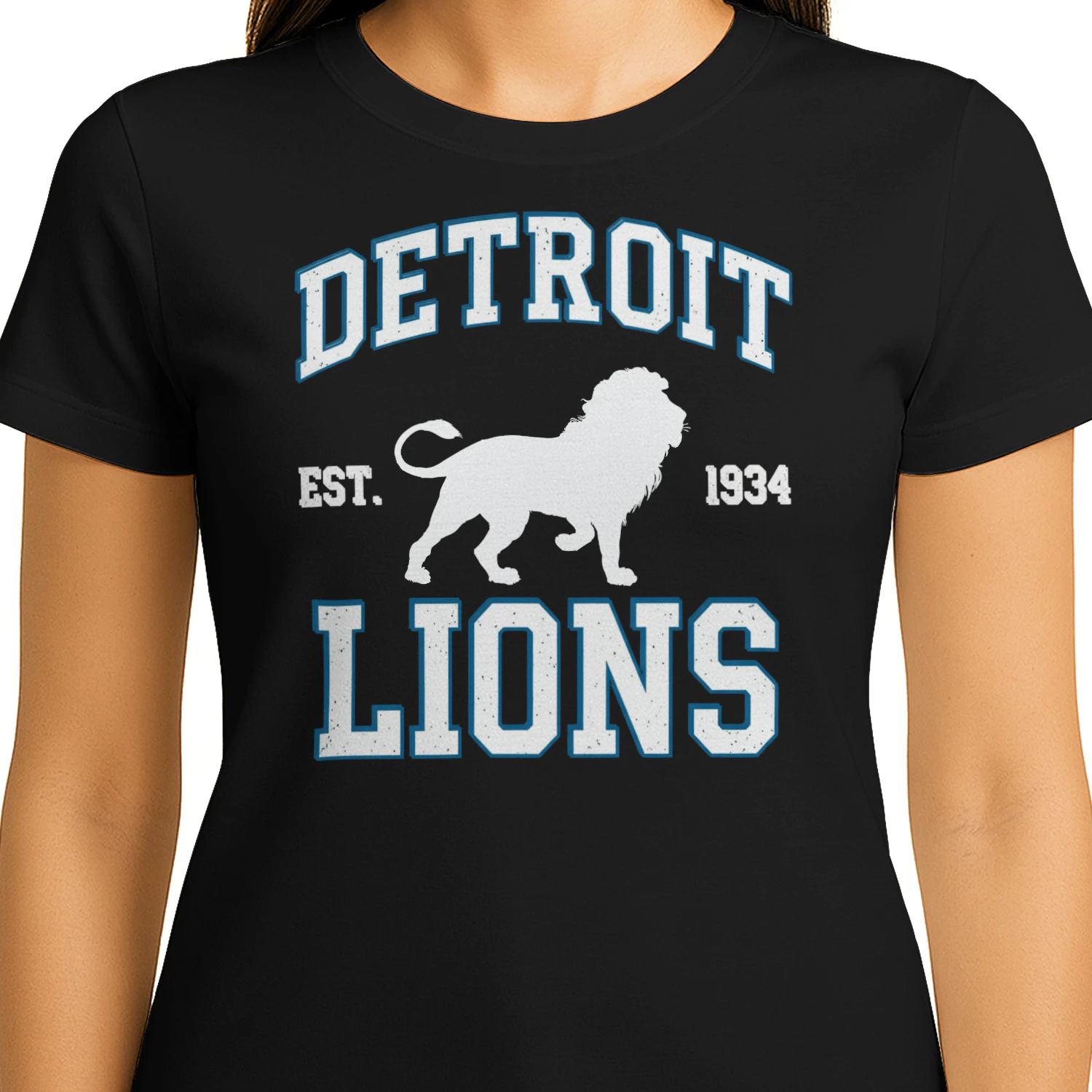  Detroit Football Fan T-Shirt Honolulu Blue Game Day Graphic Tee 🏈 Show Your City Pride