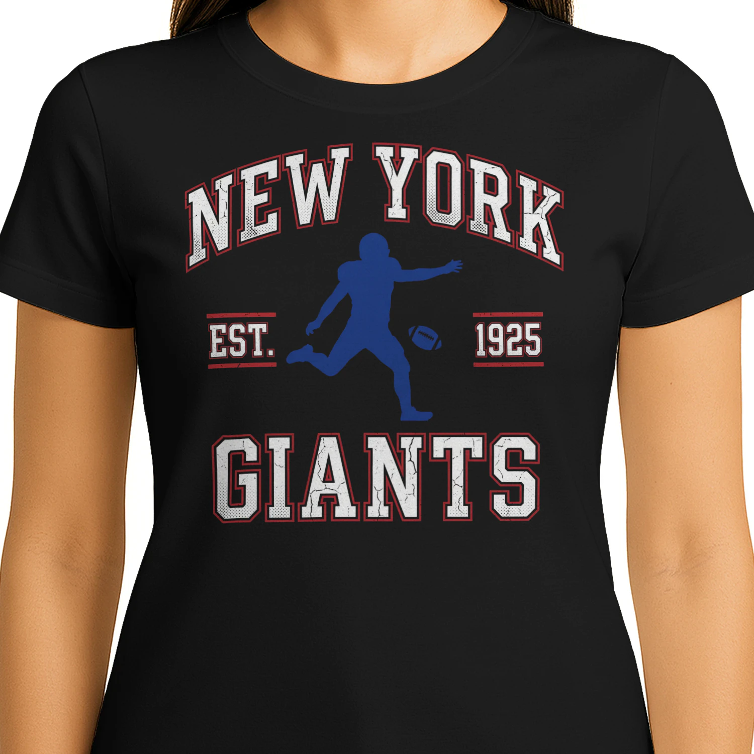 New York Football Fan T-Shirt Big Blue Game Day Graphic Tee 🏈 Show Your Team Spirit