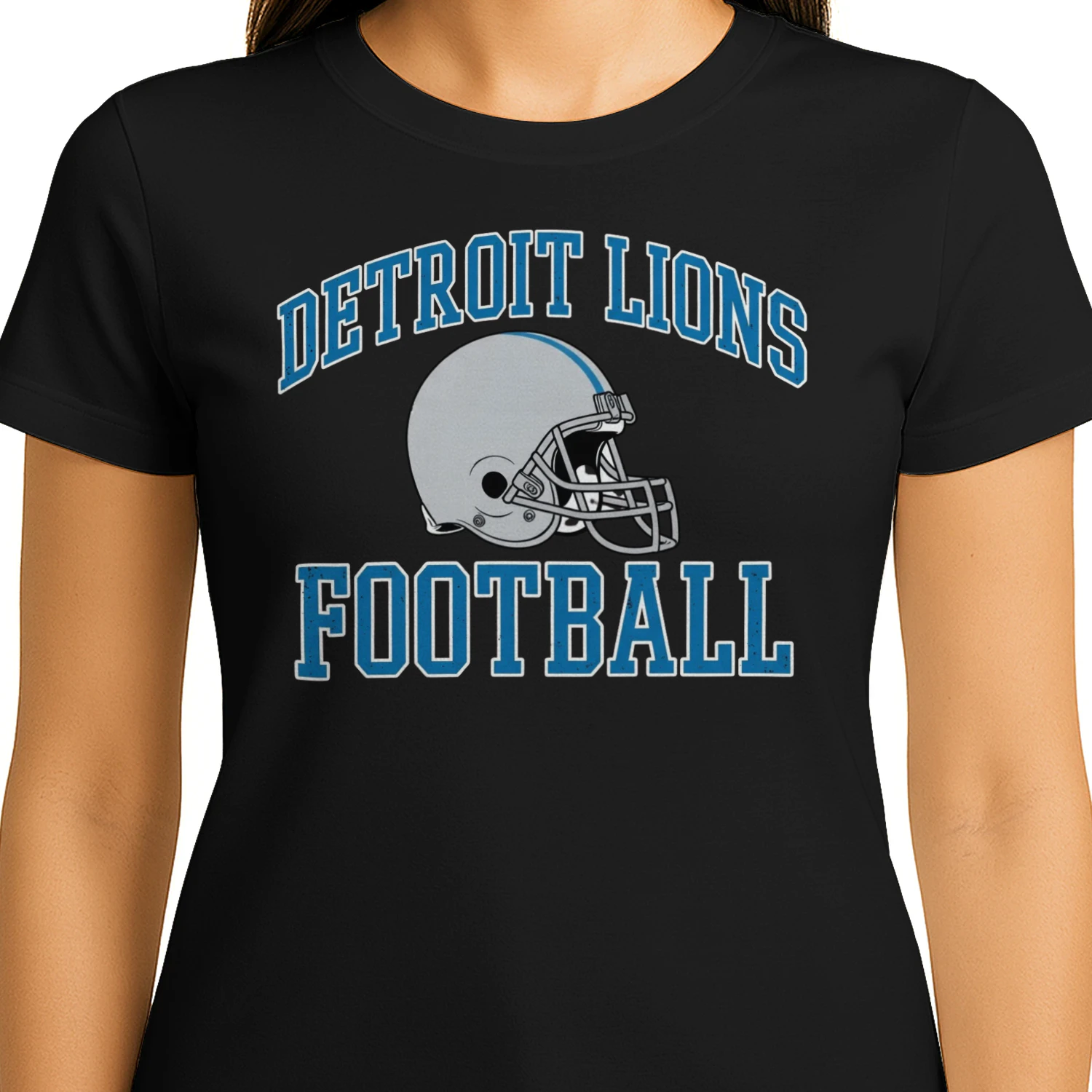 Detroit Football Fan T-Shirt Honolulu Blue Game Day Graphic Tee 🏈 Show Your City Pride,