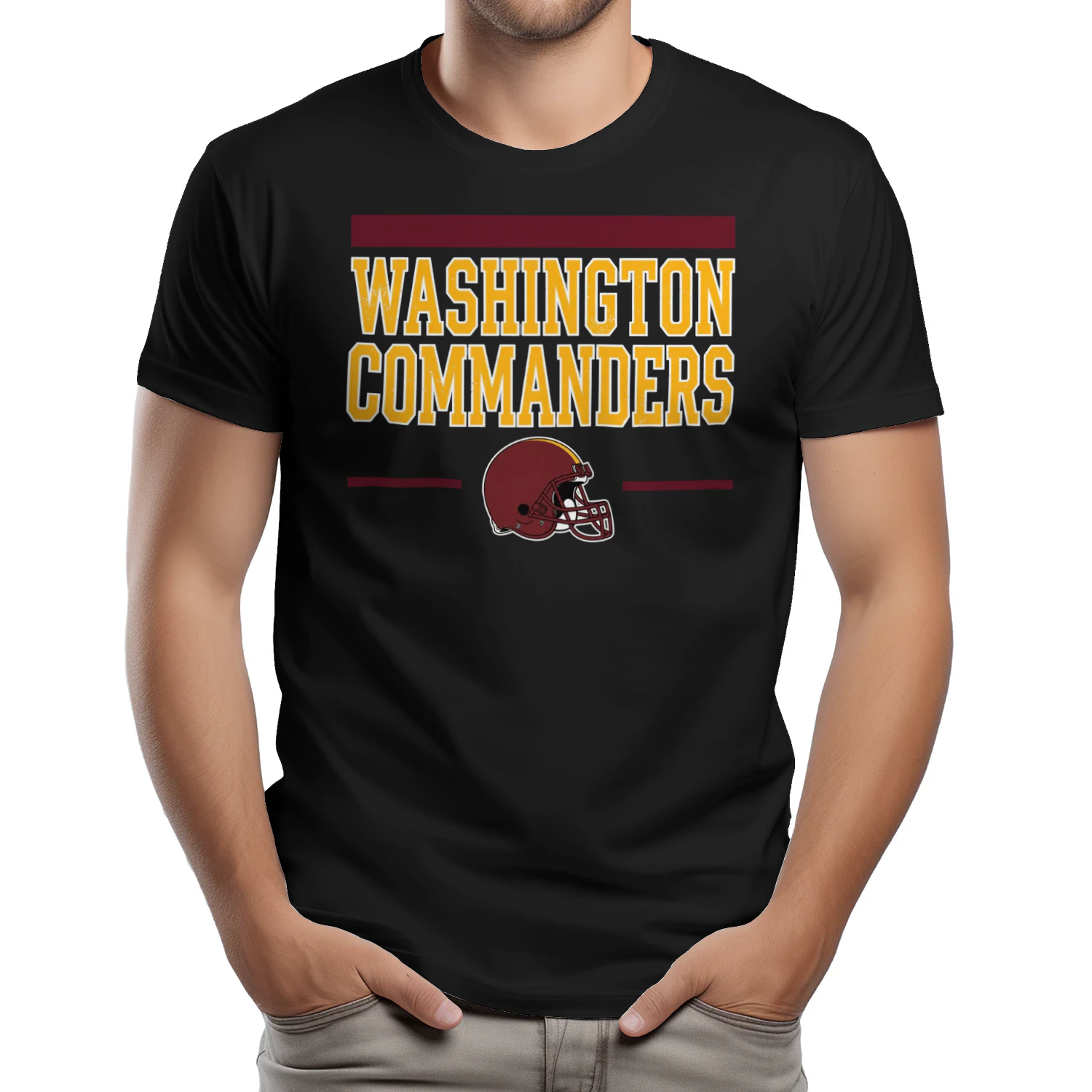 Washington Football Fan T-Shirt Burgundy & Gold Game Day Graphic Tee 🏈 Show Your City Spirit