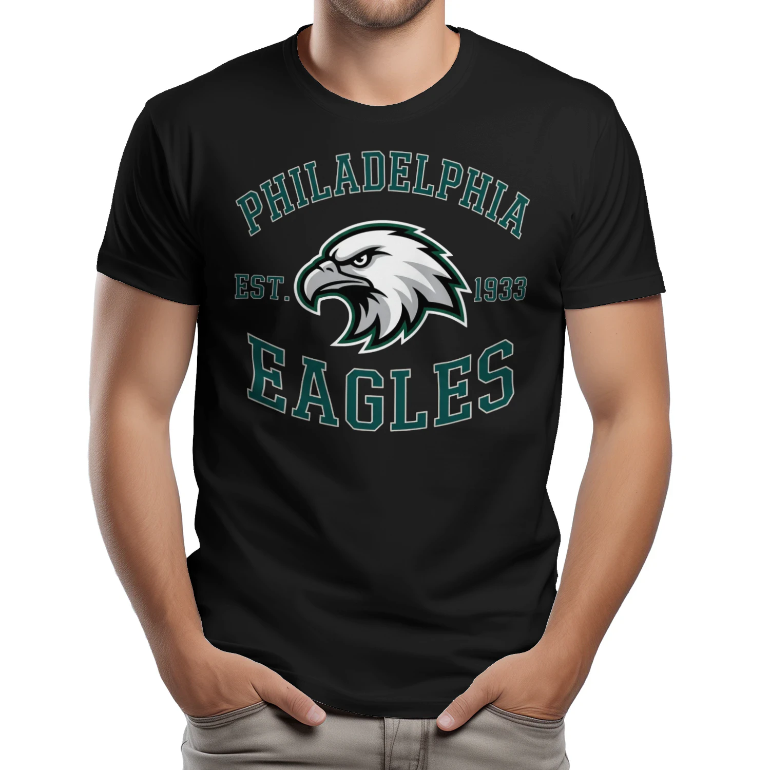 Philadelphia Football Fan T-Shirt Midnight Green Game Day Graphic Tee 🏈 Show Your City Spirit